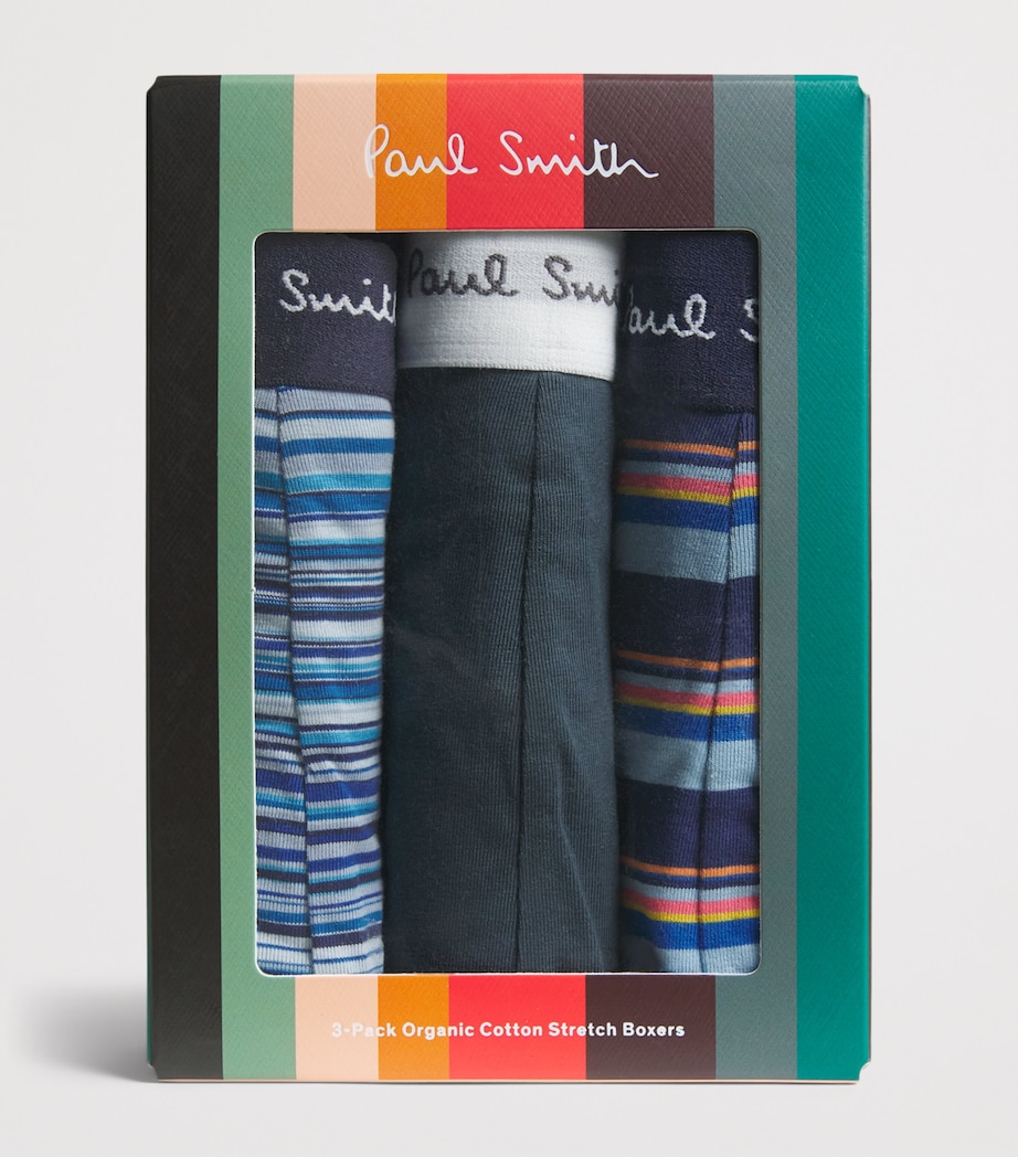 Paul Smith Mens Stretch-Organic Cotton Trunks (Pack of 3) Plate Image 4