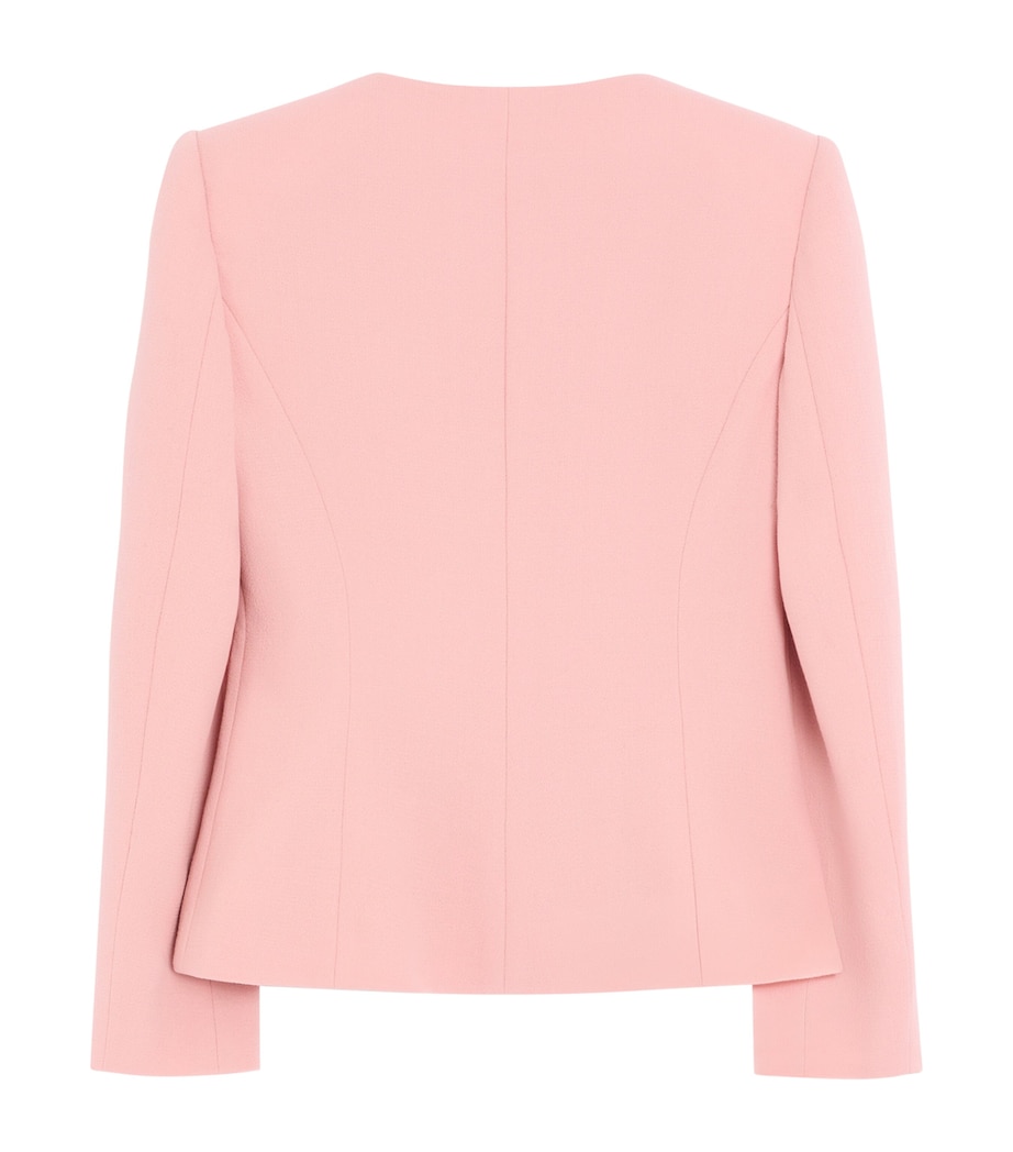 Valentino Womens Wool Crepe Bow-Detail Jacket Image 2