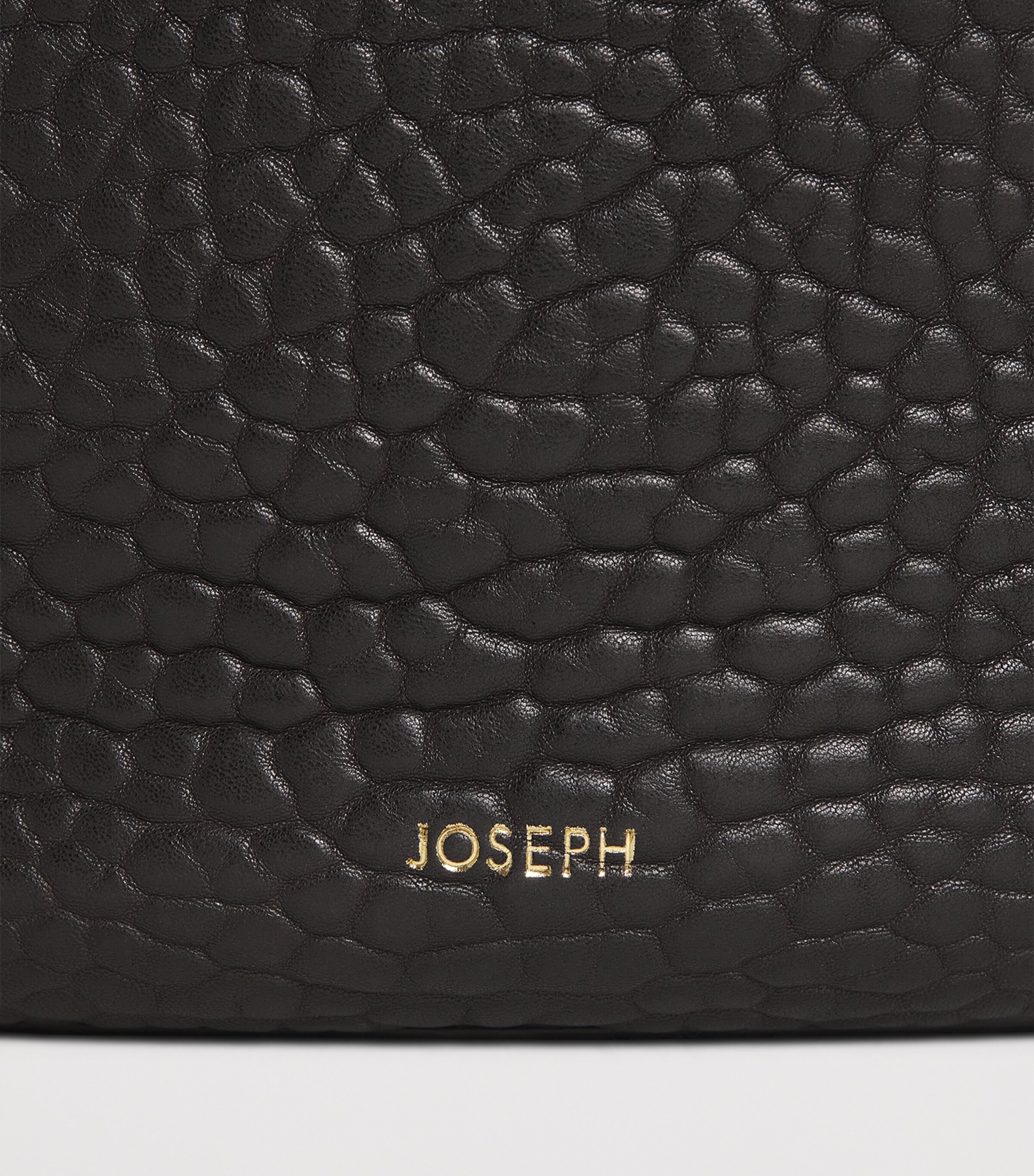 Joseph Womens Leather Pebble Bucket Bag Cocoa Image 4