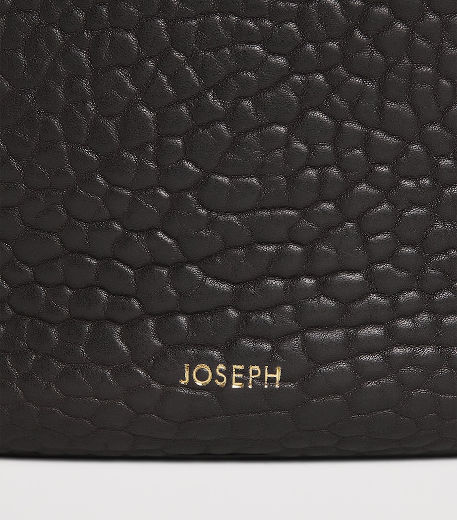 Joseph Womens Leather Pebble Bucket Bag Cocoa Image 4