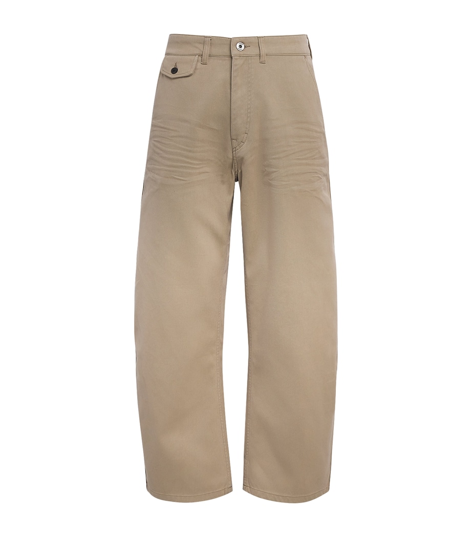 Coor Mens Cinched Curved Trousers Washed Beige Image 1