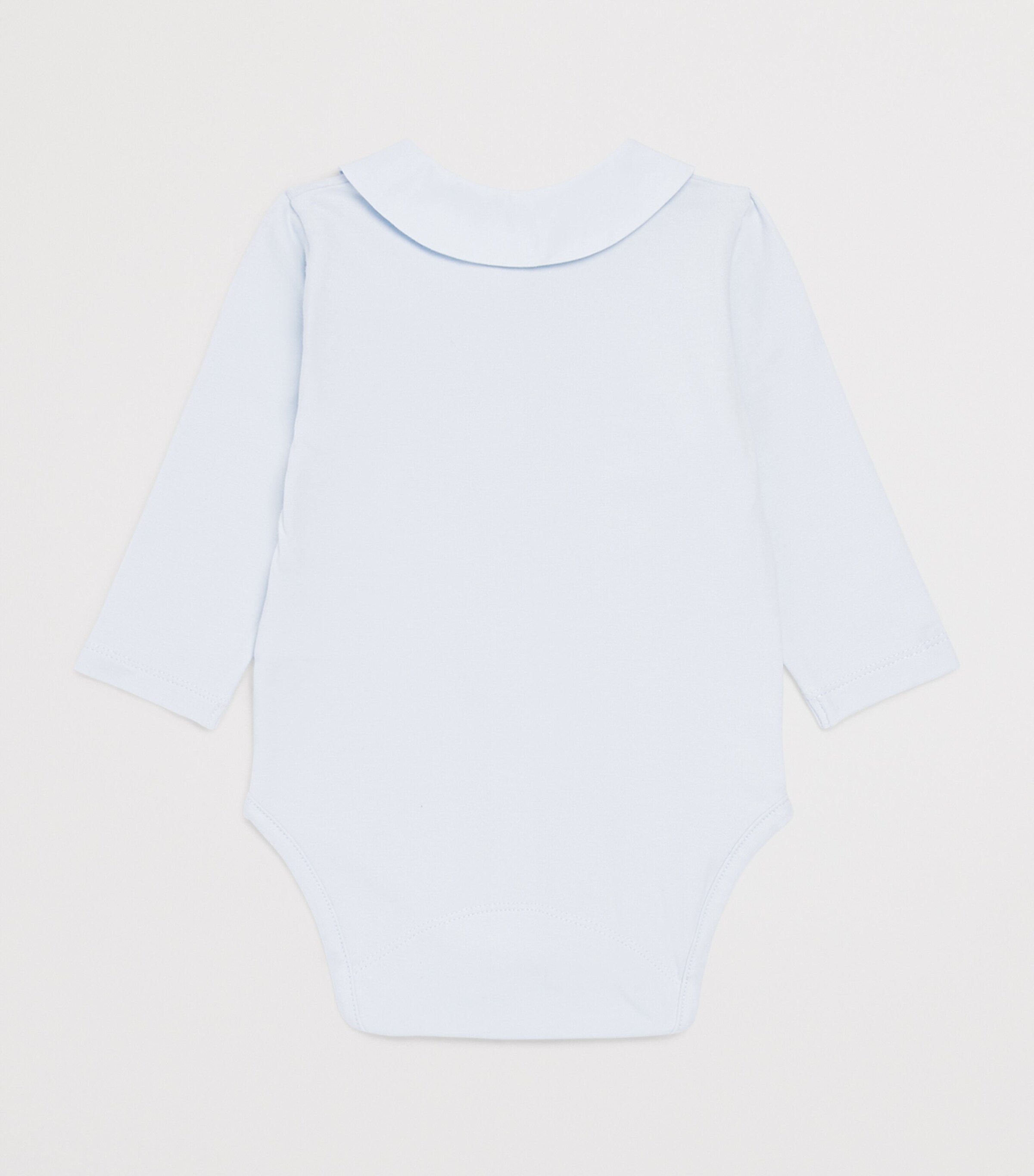 Tartine et Chocolat Stretch-Cotton Embroidered Bodysuit (0-24 Months) Bleu Ciel Image 2