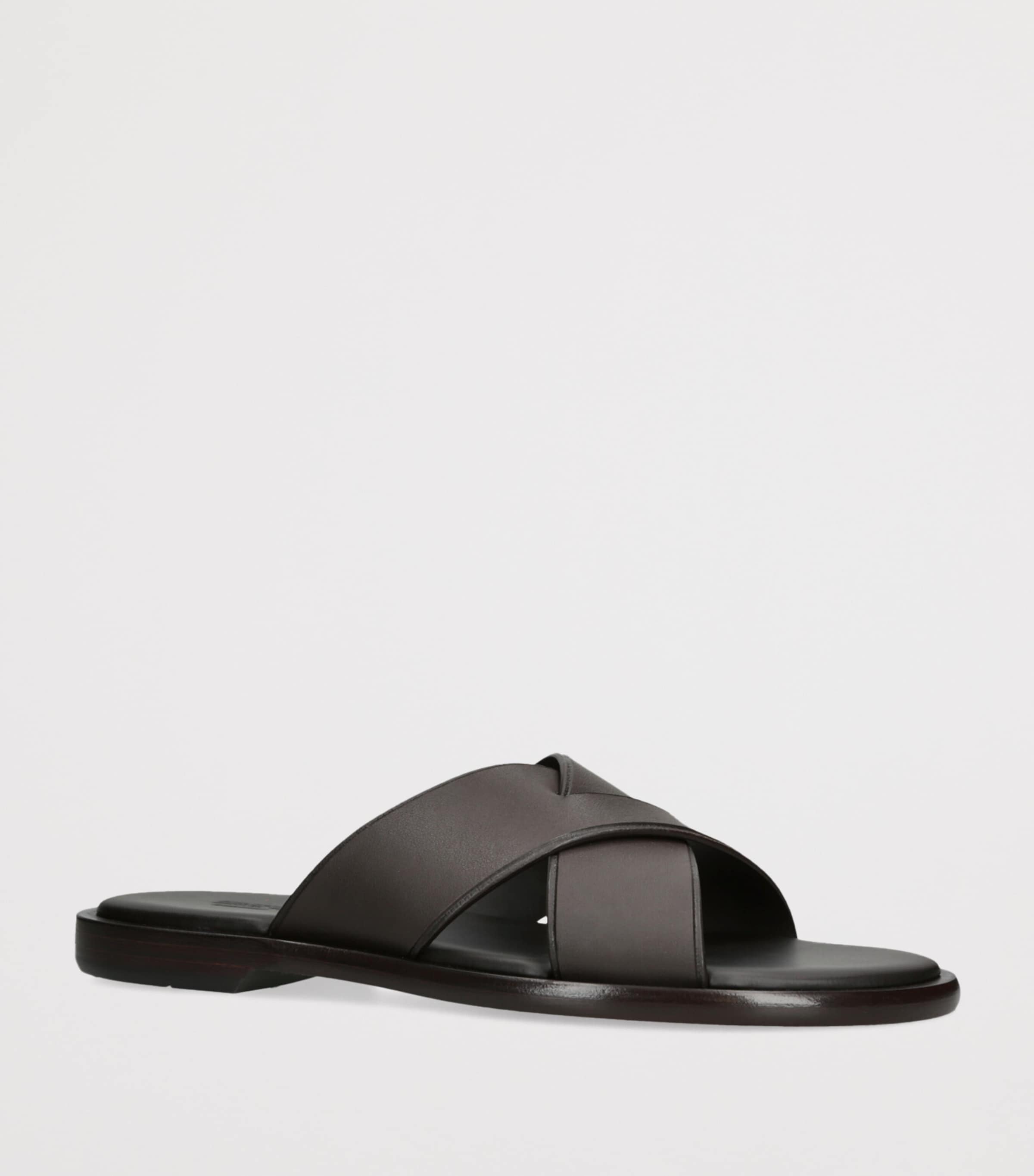 Leather Sandals DARK BROWN Image 3