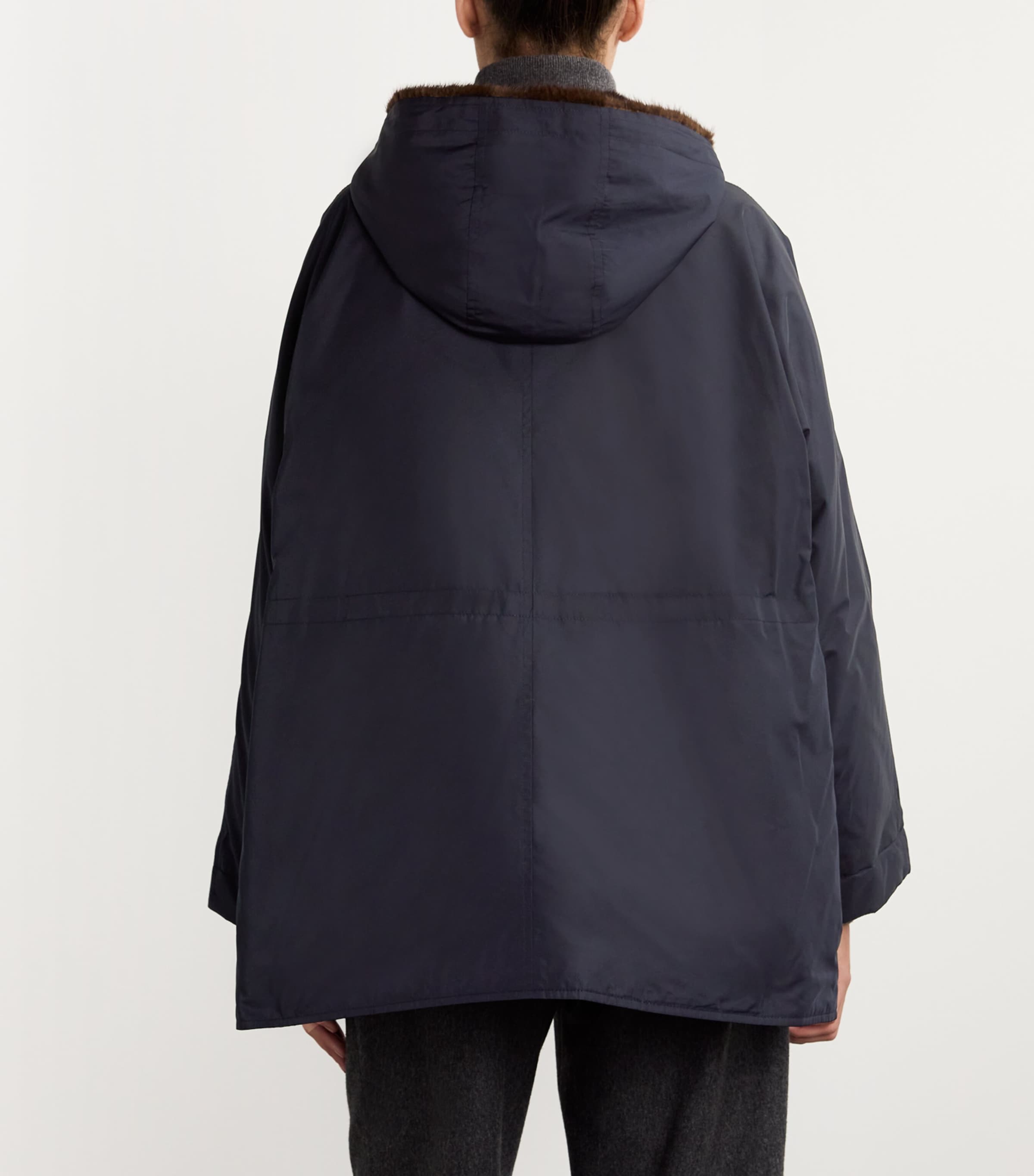 Long-Haired Mink-Lined Technical Jacket A7029 Image 4