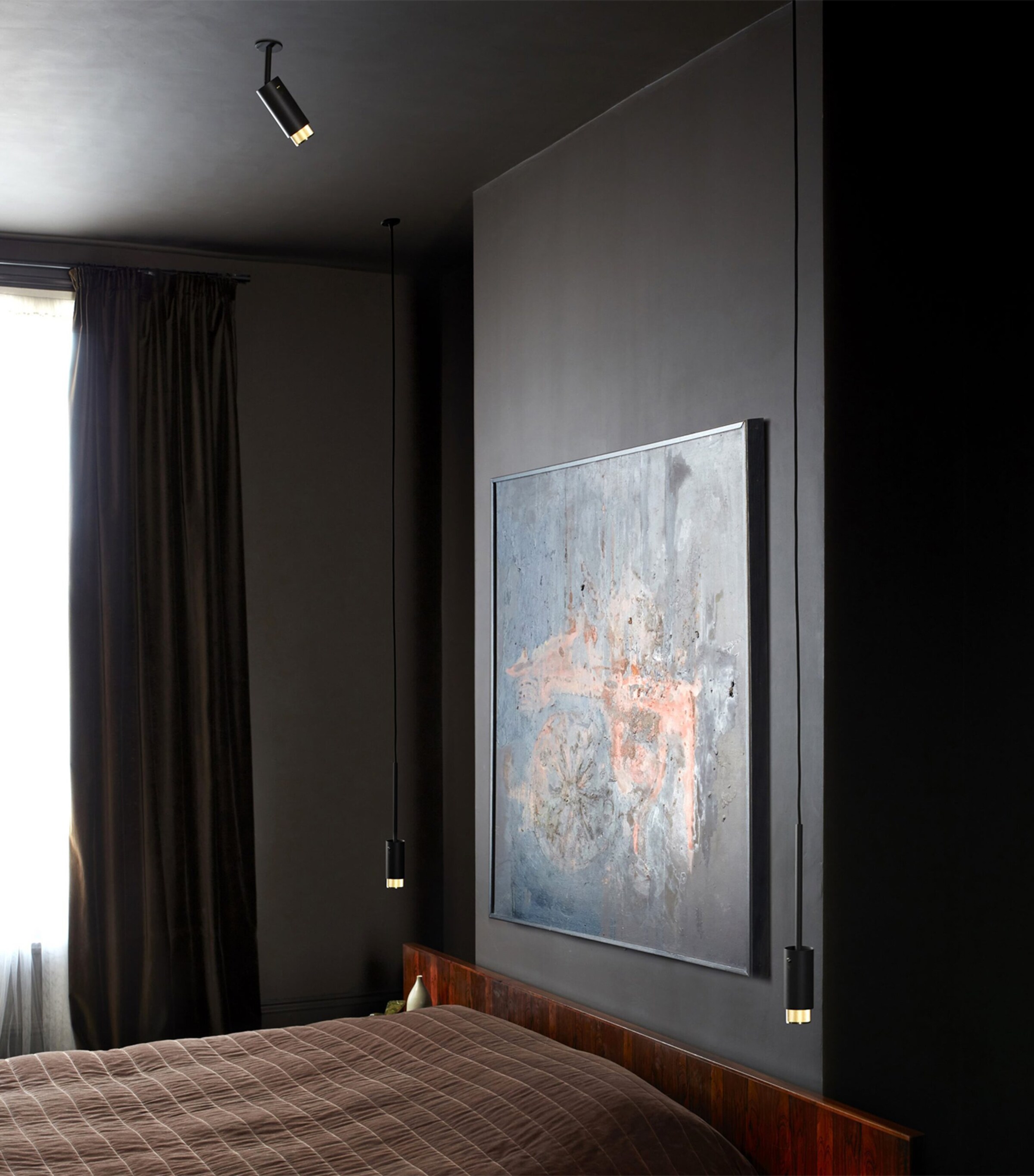 Buster + Punch Graphite Aluminium Exhaust Pendant Brass Image 5