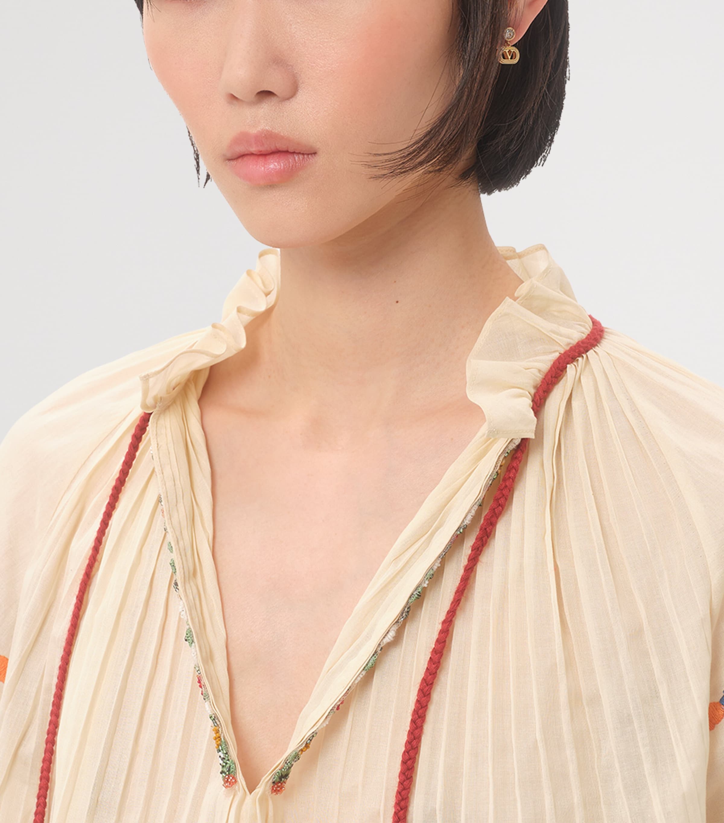 Embellished Ovalette Stud Earrings 9MN Image 2