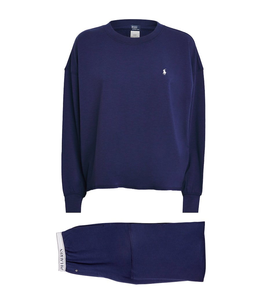 Polo Ralph Lauren Womens Polo Pony Pyjama Set Navy Image 1