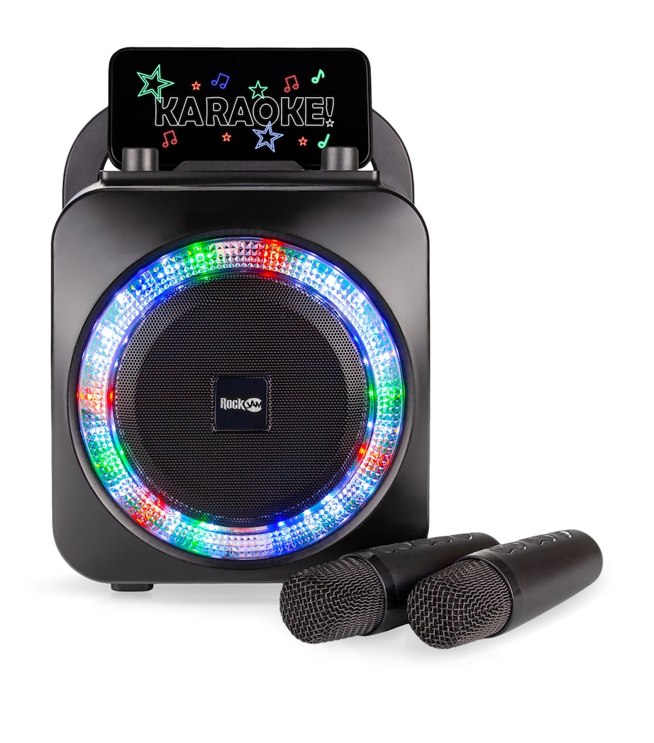 Rechargeable Bluetooth Karaoke Machine with 2 Wireless Microphones MULTI Image 2
