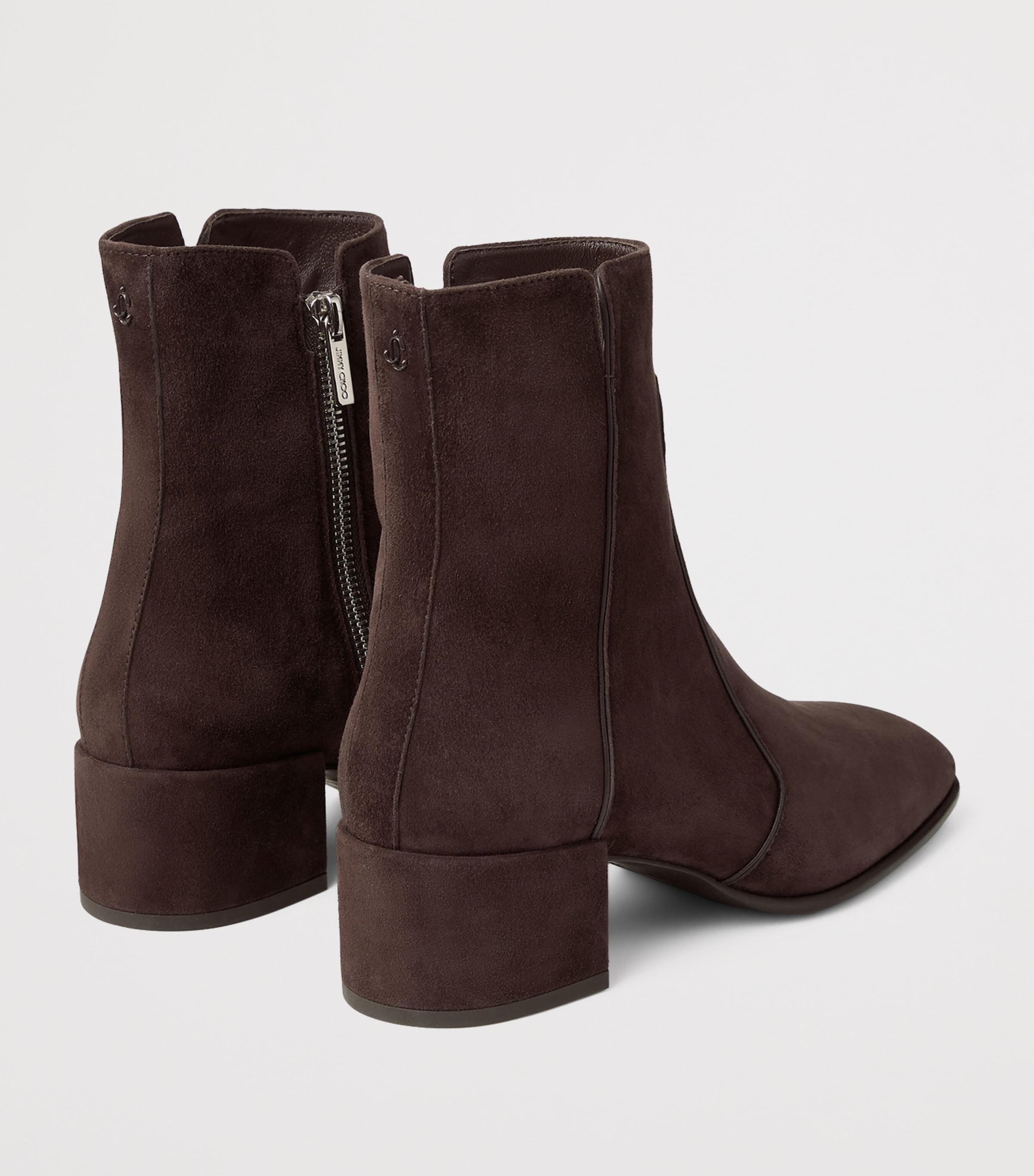 Jimmy Choo Eliot 45 Suede Ankle Boots Chocolate Image 3