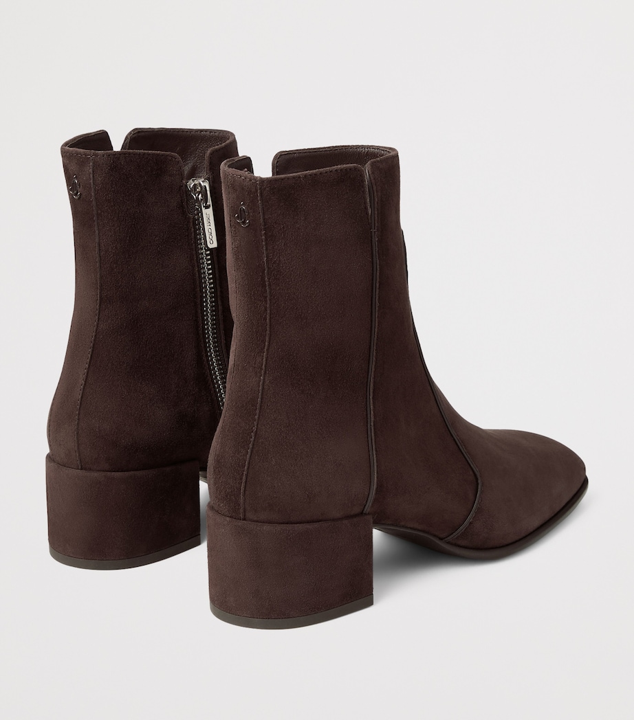 Jimmy Choo Eliot 45 Suede Ankle Boots Chocolate Image 3