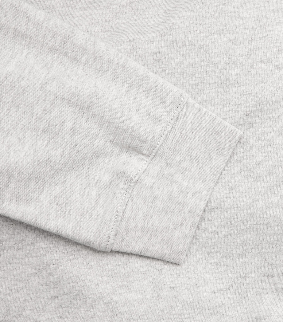 Cotton Long-Sleeve T-Shirt LIGHT HEATHER GREY Image 5