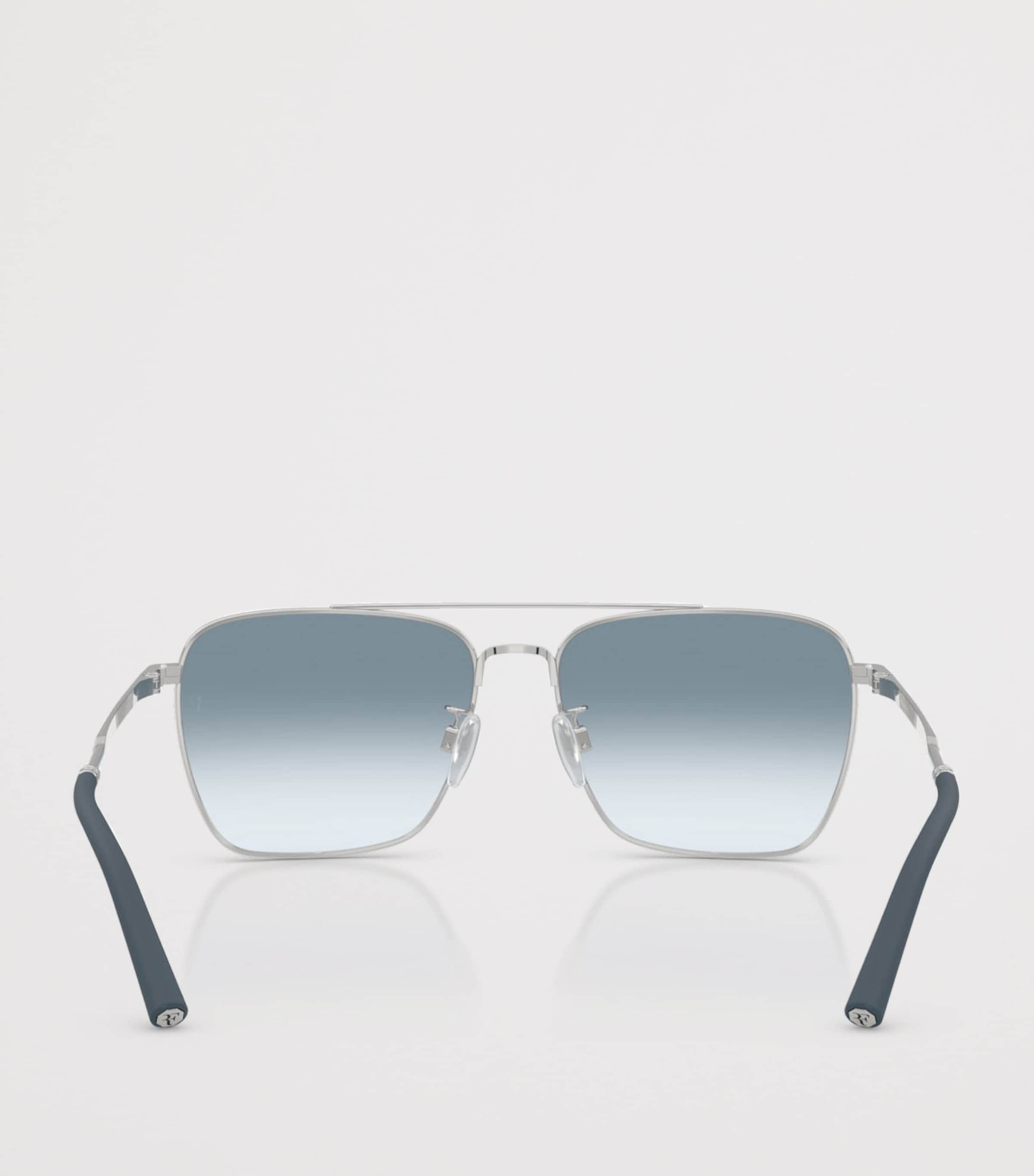 Oliver Peoples Metal R-15 Square Sunglasses Silver Image 4