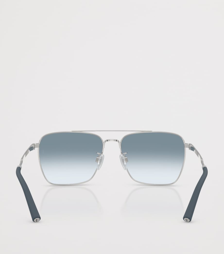 Oliver Peoples Metal R-15 Square Sunglasses Silver Image 4