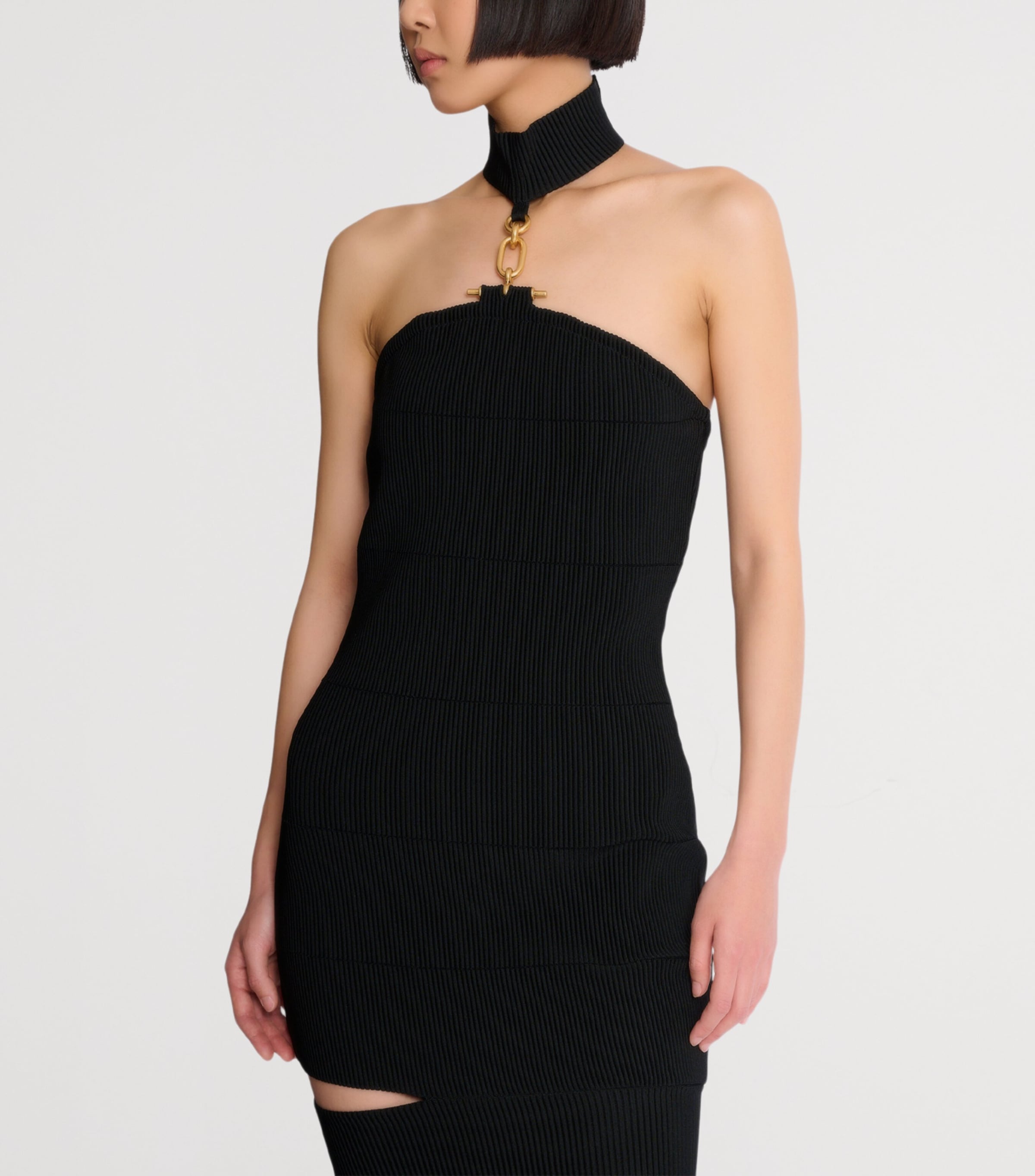 Ribbed Sleeveless Maxi Dress 0PA NOIR Image 5