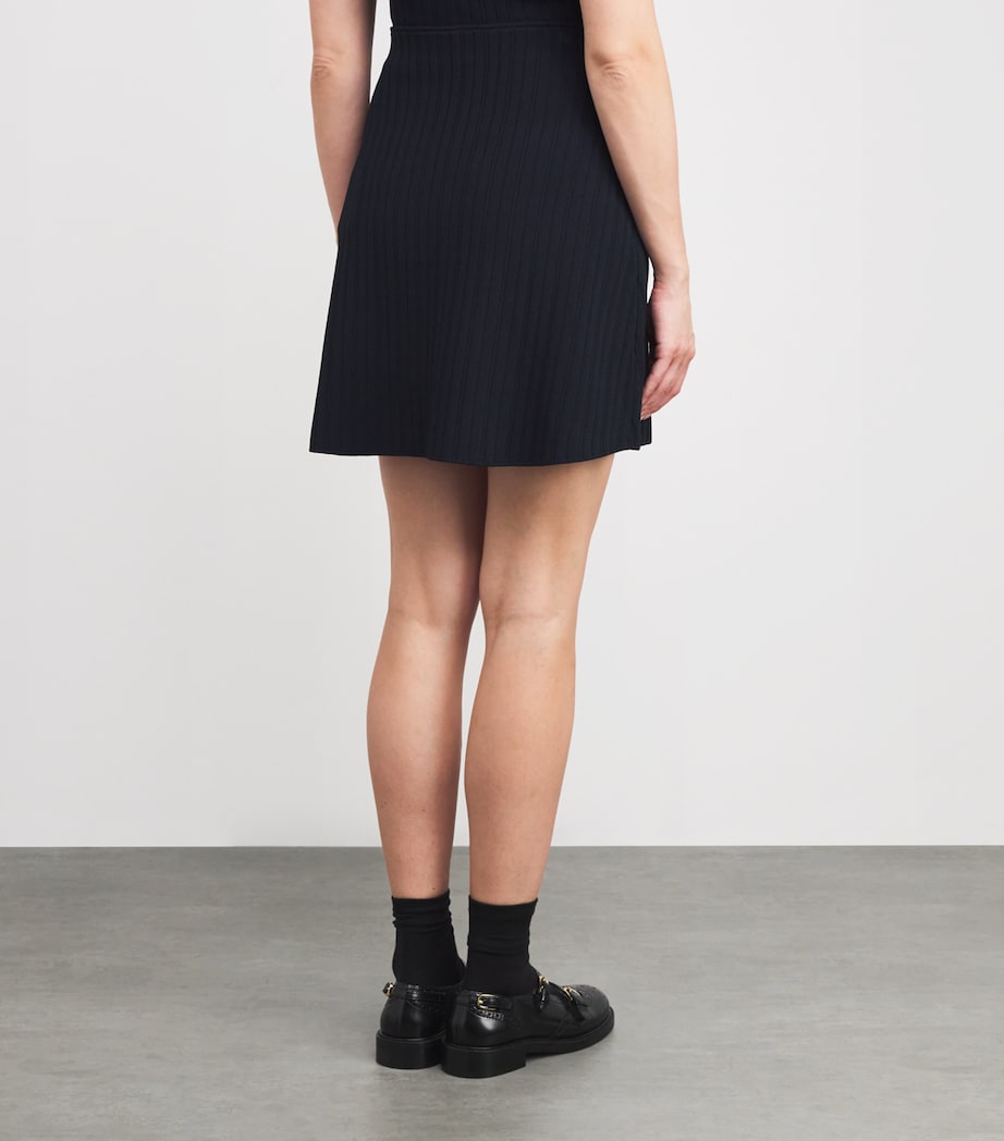 Knitted Mini Skirt NAVY BLUE Image 4
