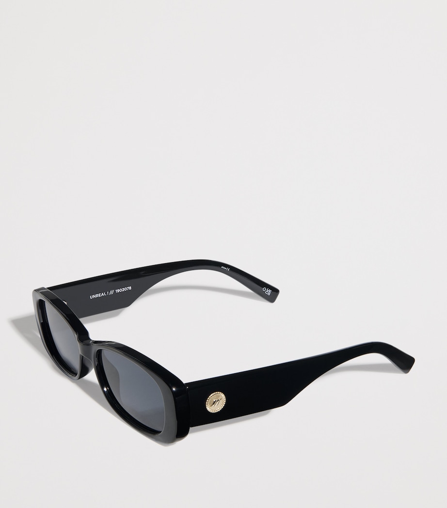 Unreal! Rectangular Sunglasses SHINY BLACK Image 2
