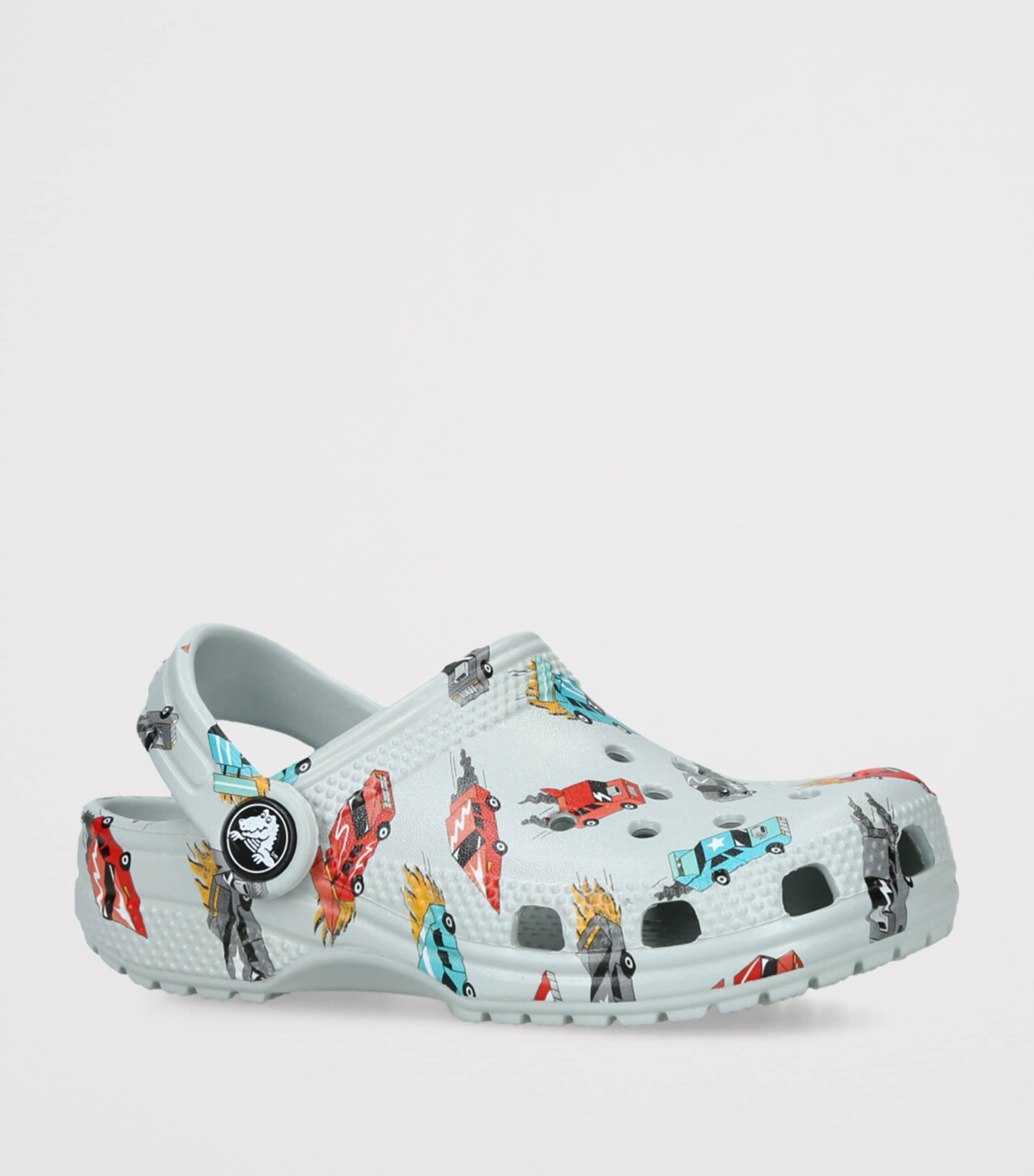 CROCS KIDS Race Car Print Clogs Grey Image 3