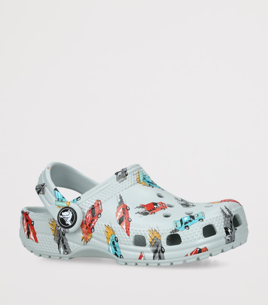 Race Car Print Clogs GREY Image 3