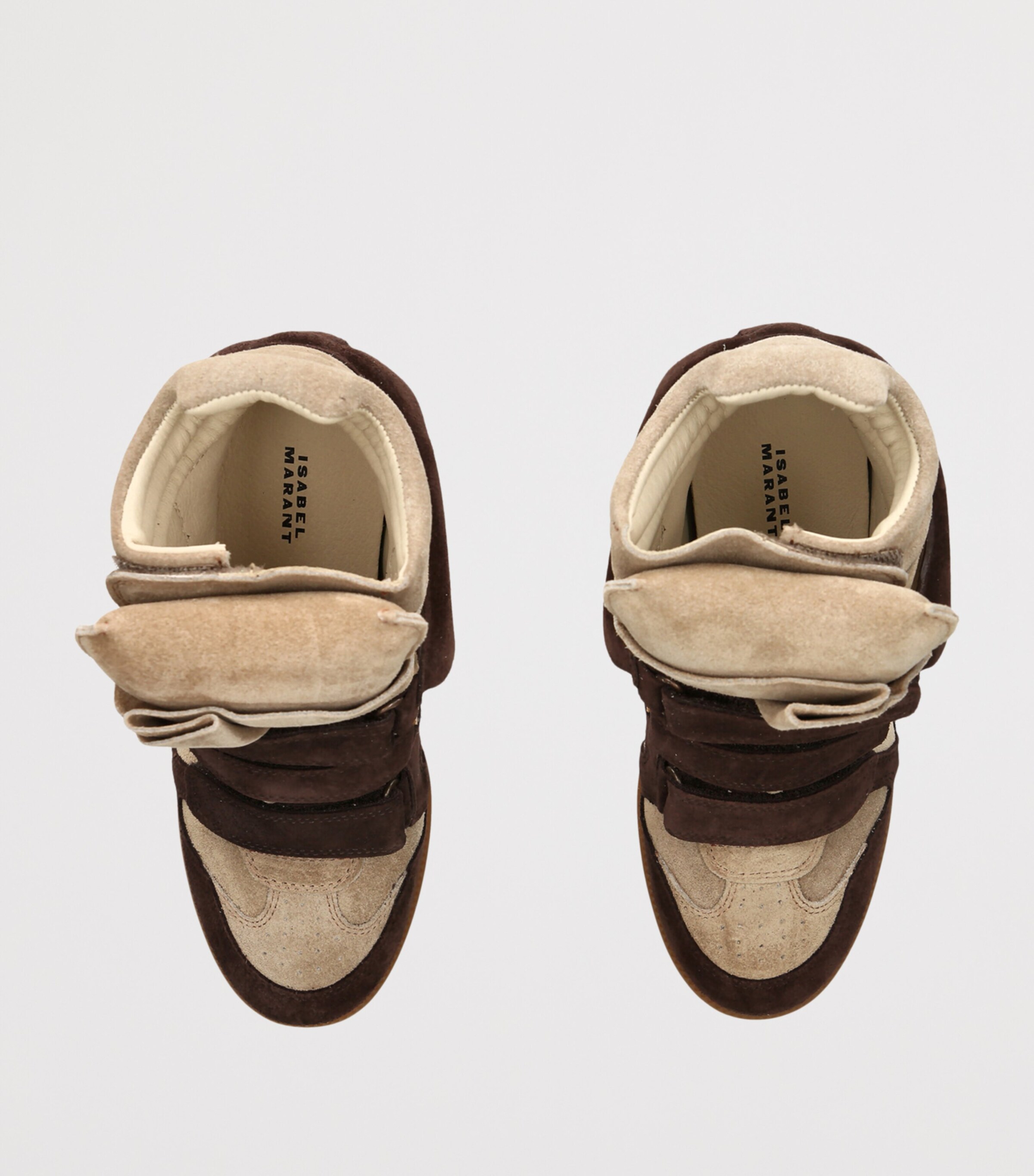 Isabel Marant Suede Bekett Wedge Sneakers 50 Brown/oth Image 3