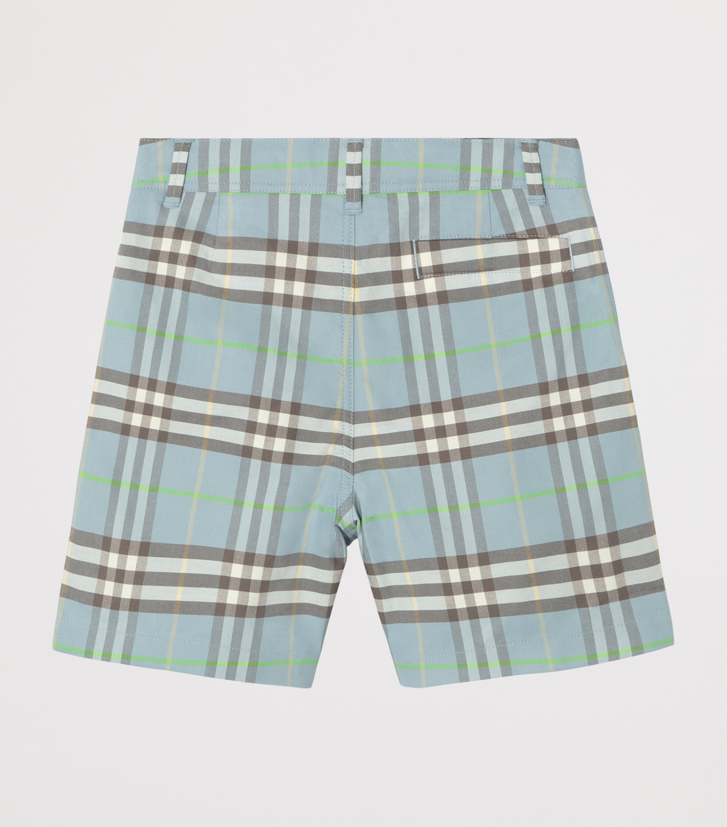 Burberry Kids Cotton Check Shorts (4-12 Years) Misty Blue Ip Check Image 2
