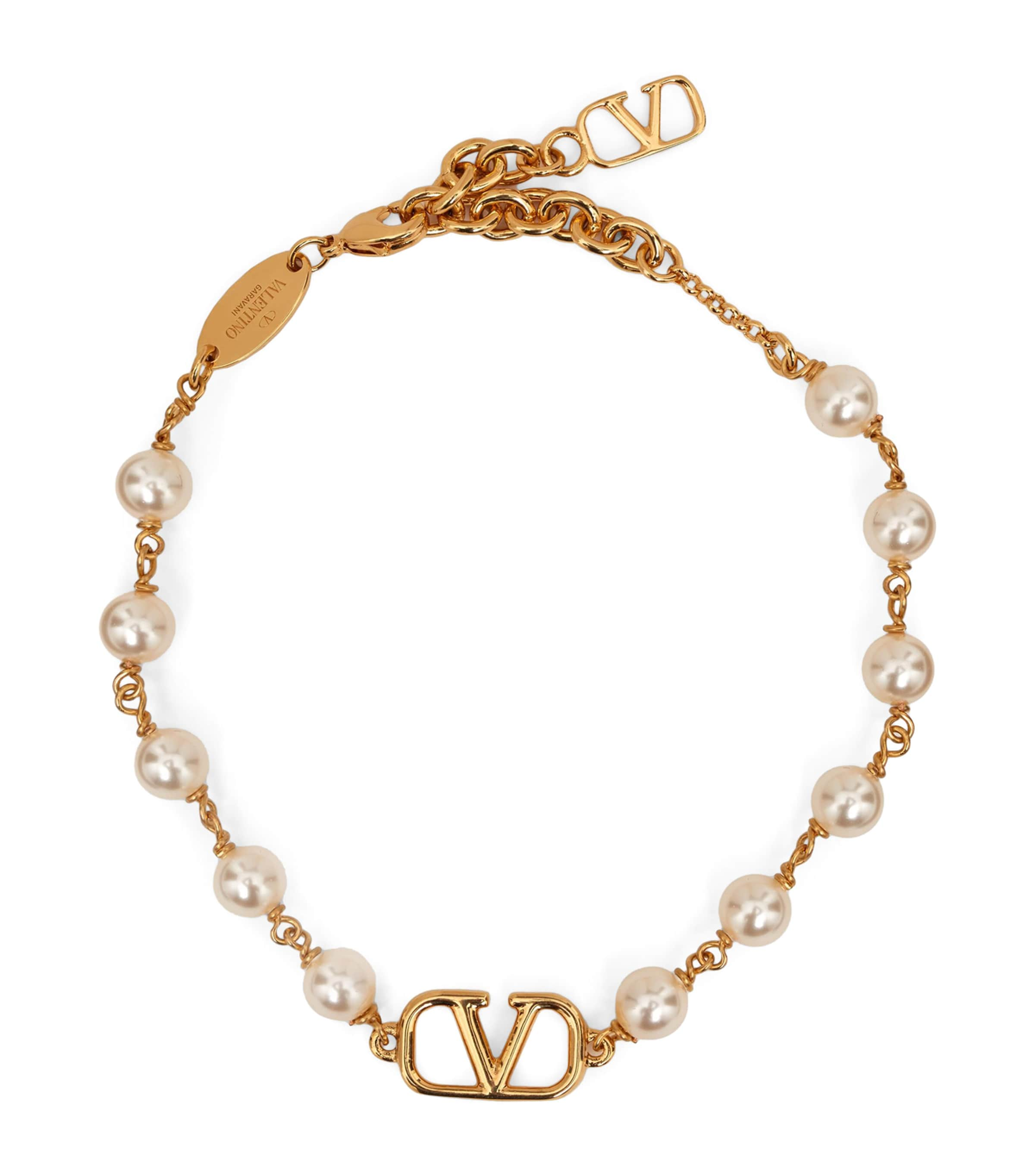 VALENTINO GARAVANI VLOGO SIGNATURE STRASS BRACELET 