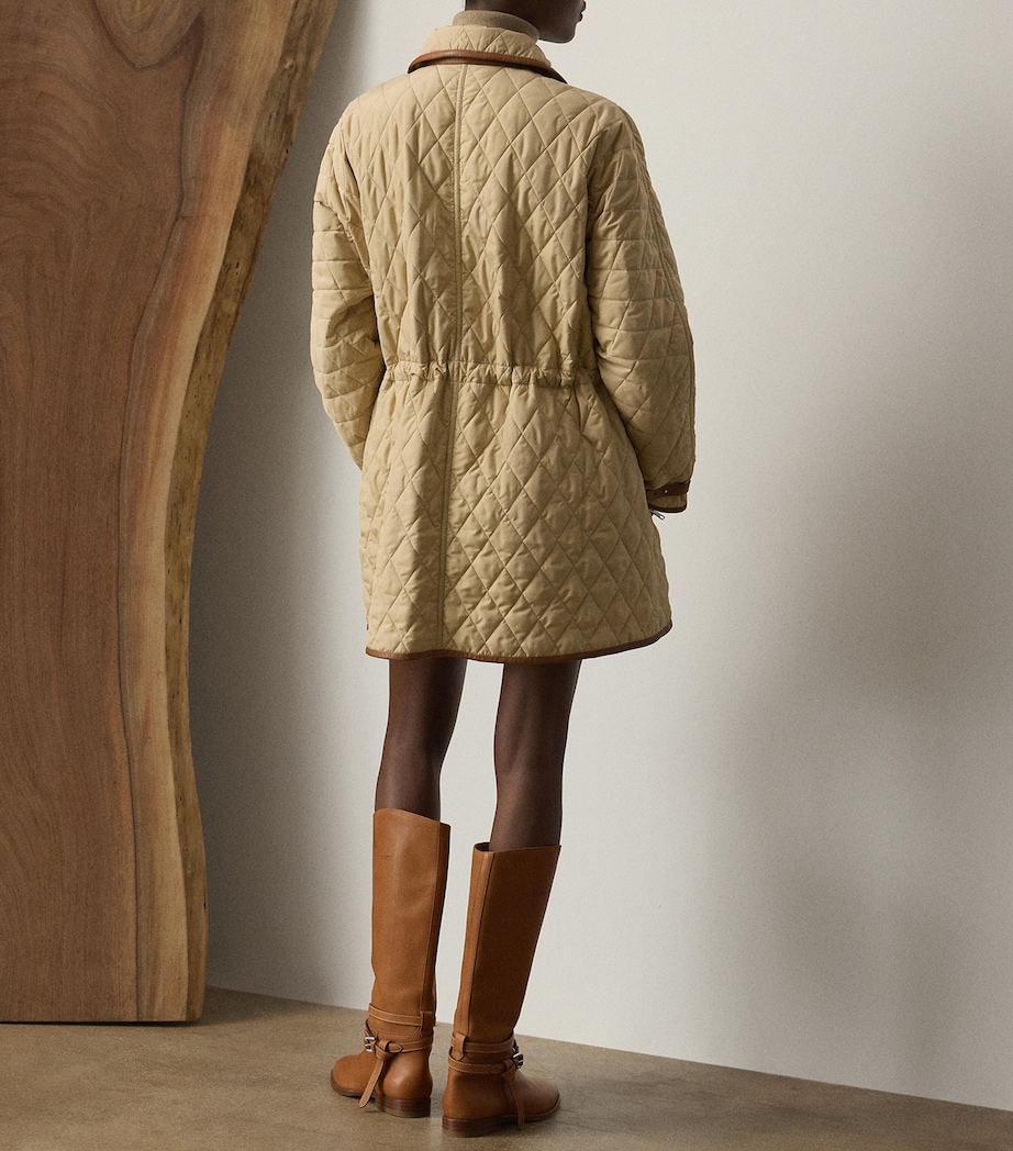 Quilted Drawcord-Waist Jacket LIGHT TAN Image 3