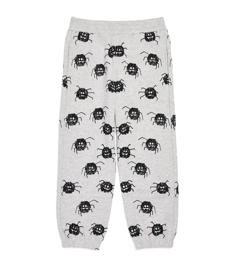 Stella McCartney Kids Cotton Velvet Spider Sweatpants (3-14 Years) Grigio Med.mel./mult Image 1