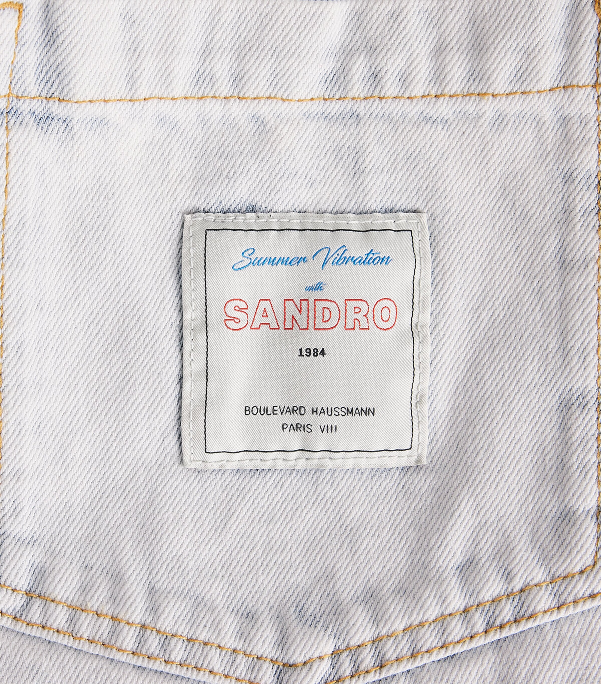 Sandro Paris Womens Denim Bermuda Shorts Light Bu Jean Image 6
