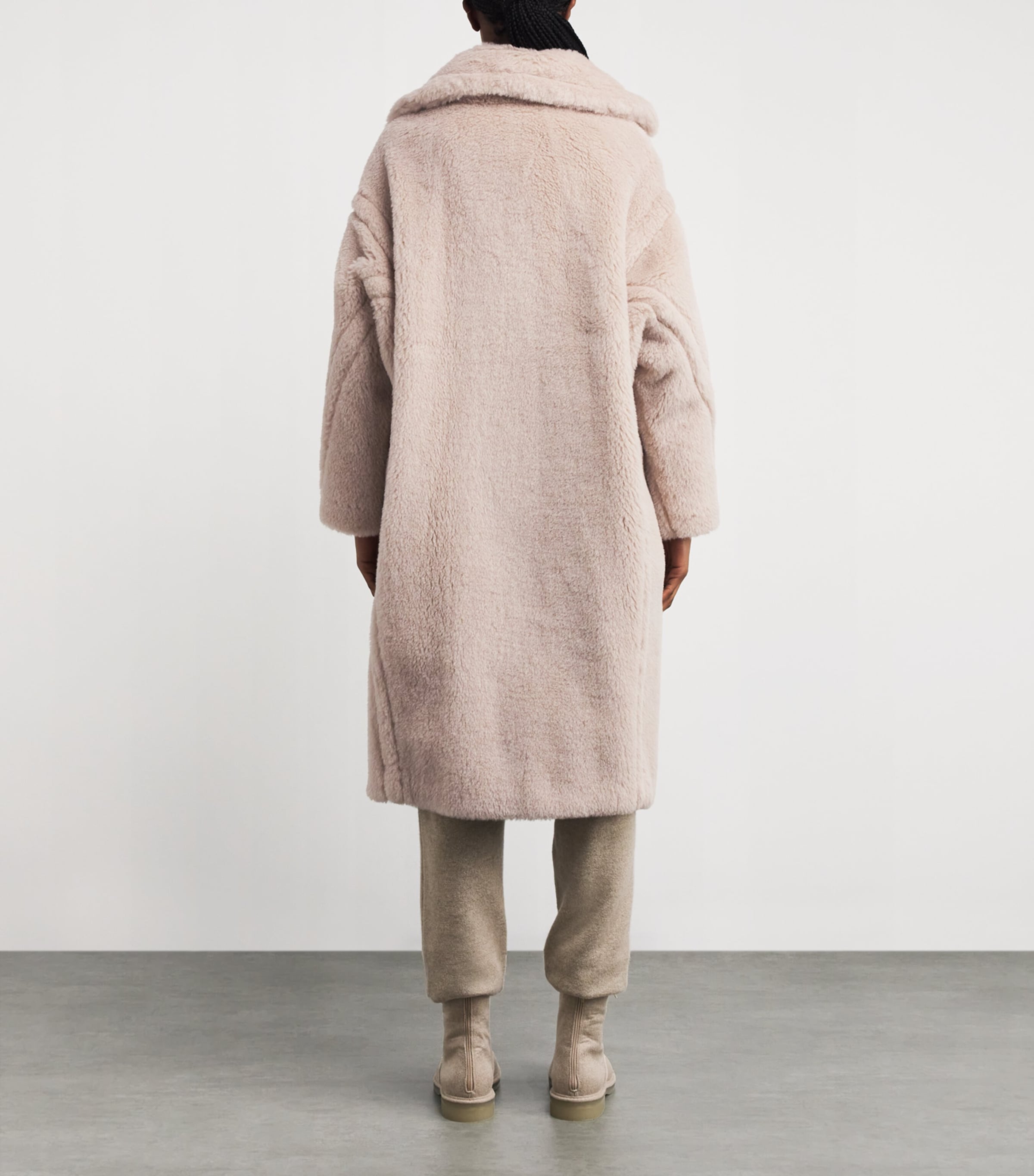 Alpaca-Wool-Silk Teddy Bear Coat BEIGE Image 4