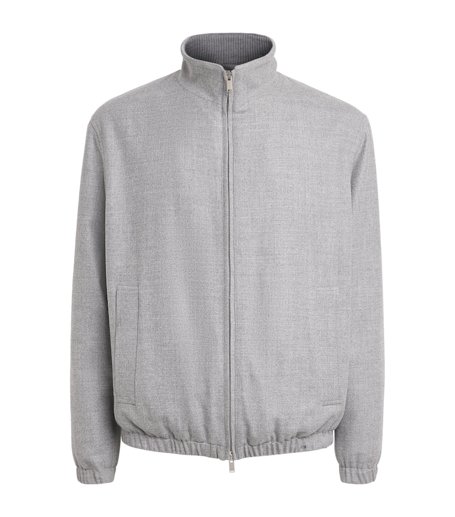 Lardini Mens Stretch-Virgin Wool Jacket Grey Image 1