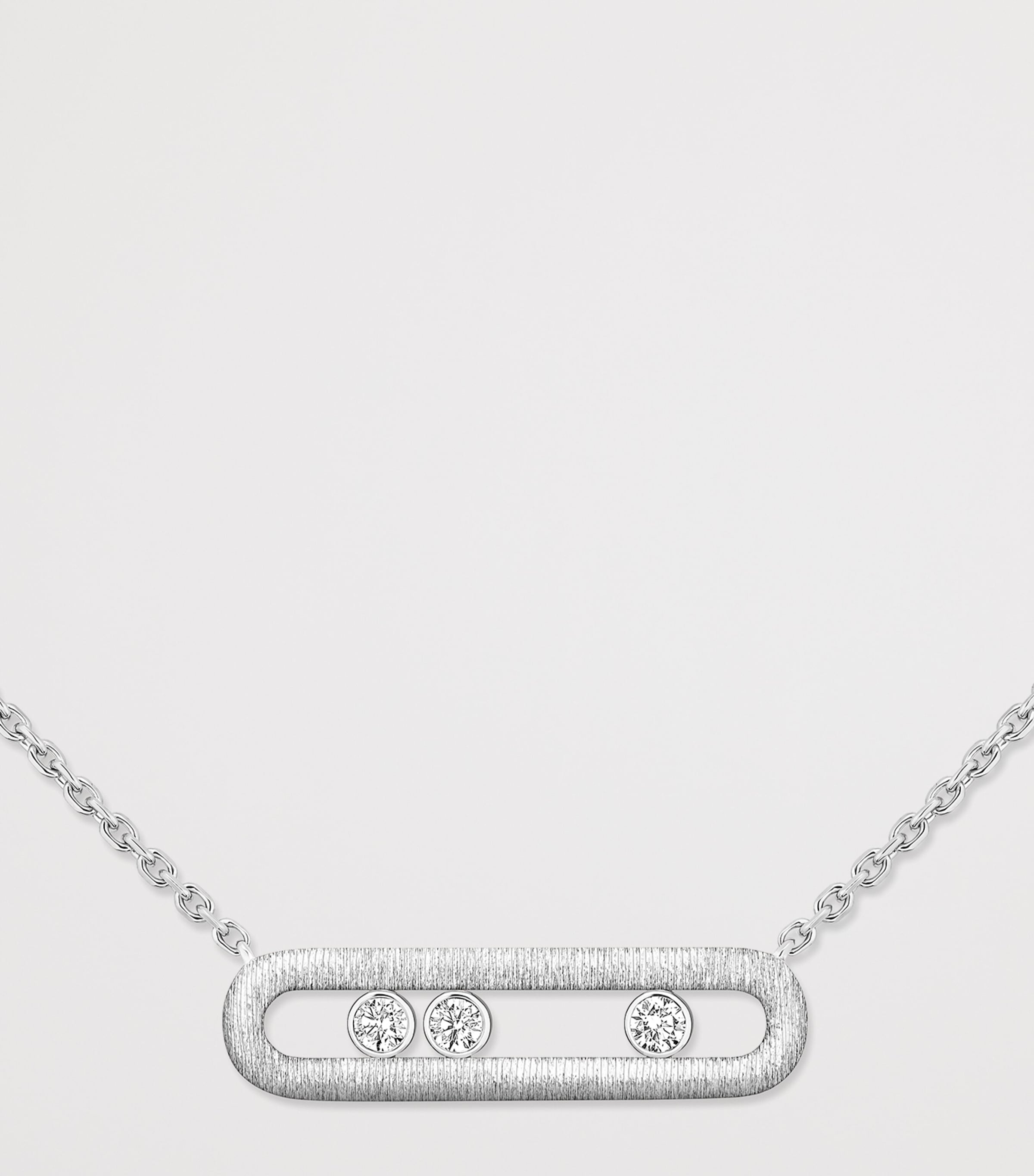 Messika Move Classique White Gold and Diamond Necklace White Gold Image 3