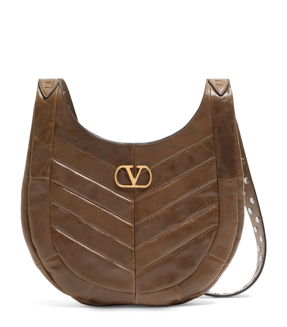 Valentino Garavani Womens Small Leather Hoboho Shoulder Bag Bgq Image 1