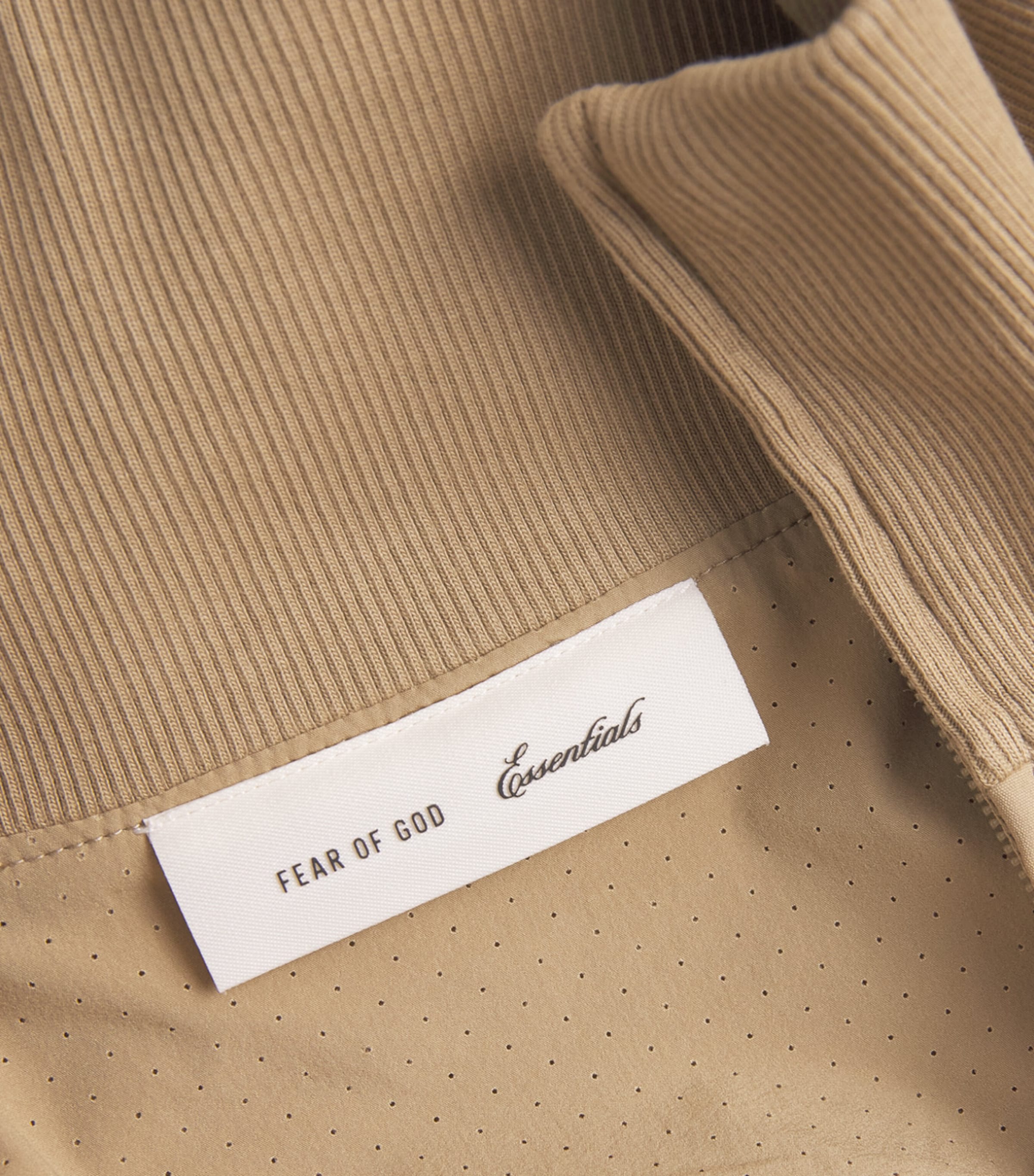 FEAR OF GOD ESSENTIALS Mens Signature Track Jacket Dune Image 6