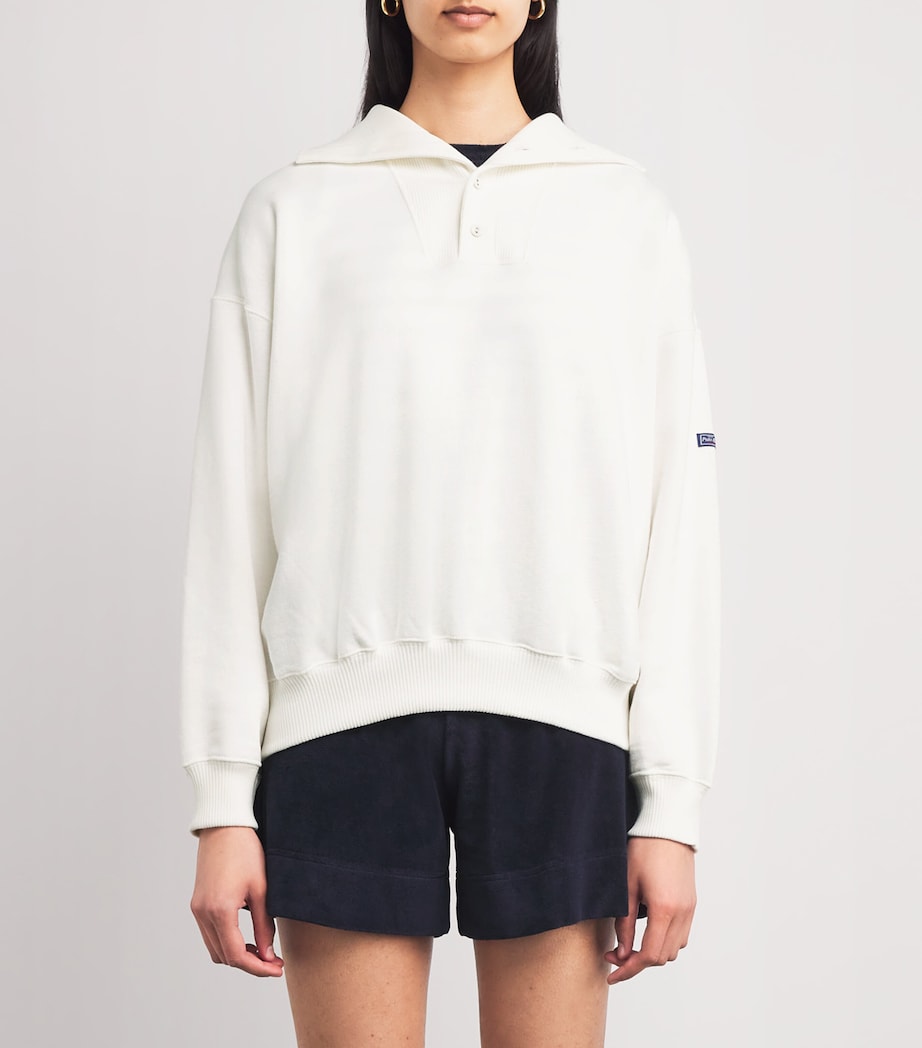 Collared Sweatshirt WHITE Image 3