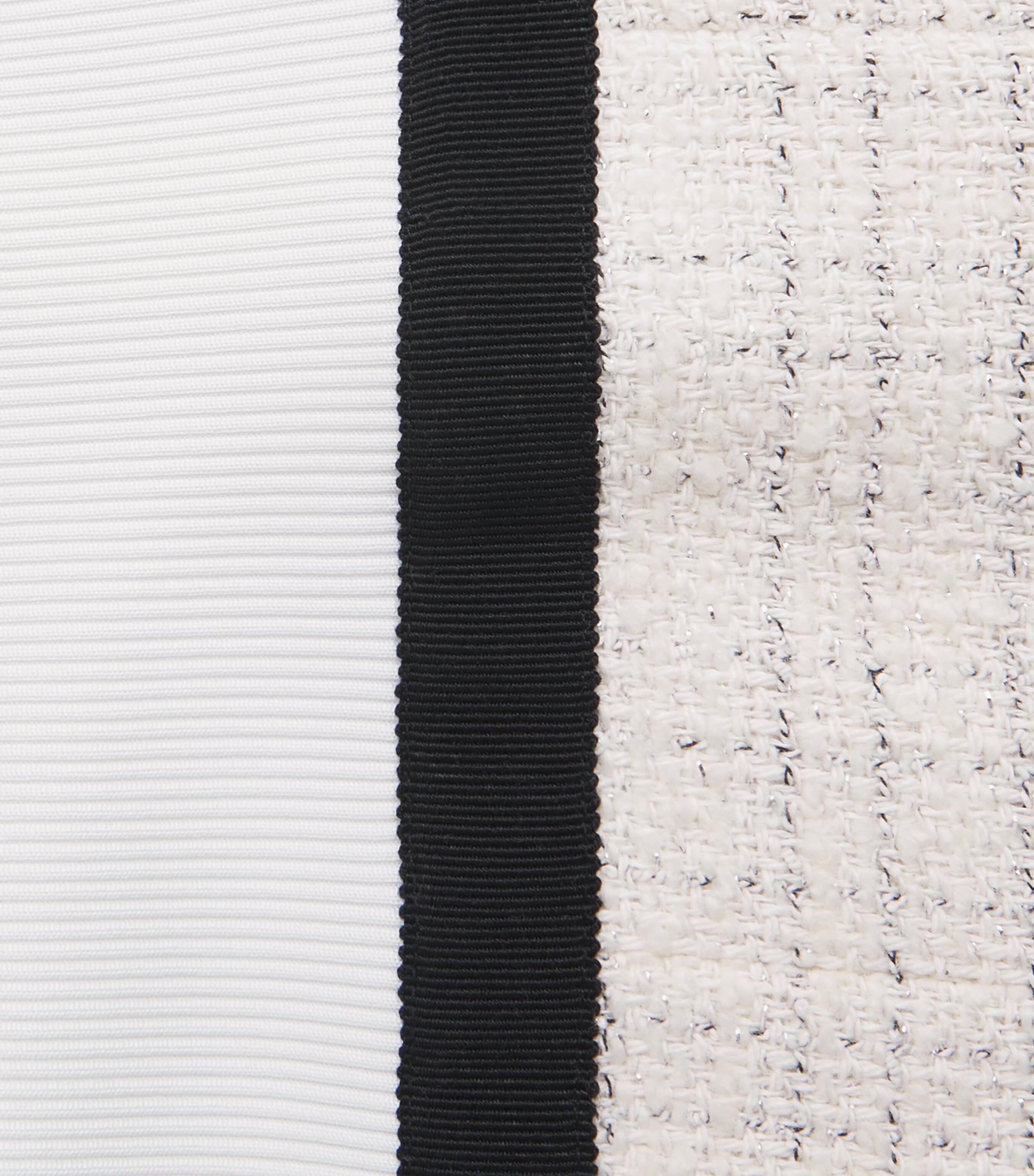 Maje Womens Tweed Mini Dress Ecru Image 6