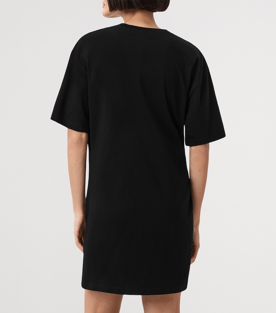 Organic Cotton Ivana Naiema T-Shirt Dress BLACK Image 4