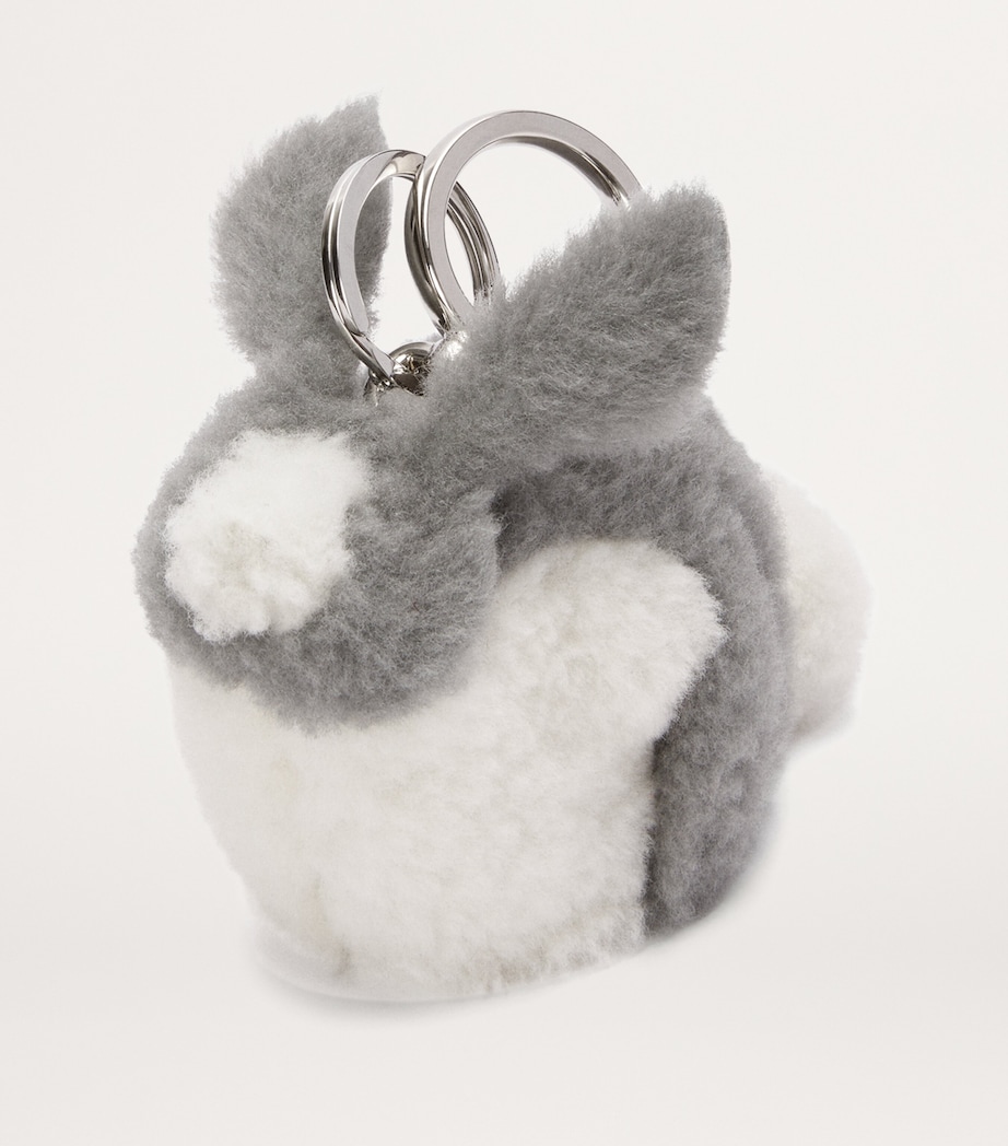 LOEWE Shearling Bunny Bag Charm Light Grey Image 4