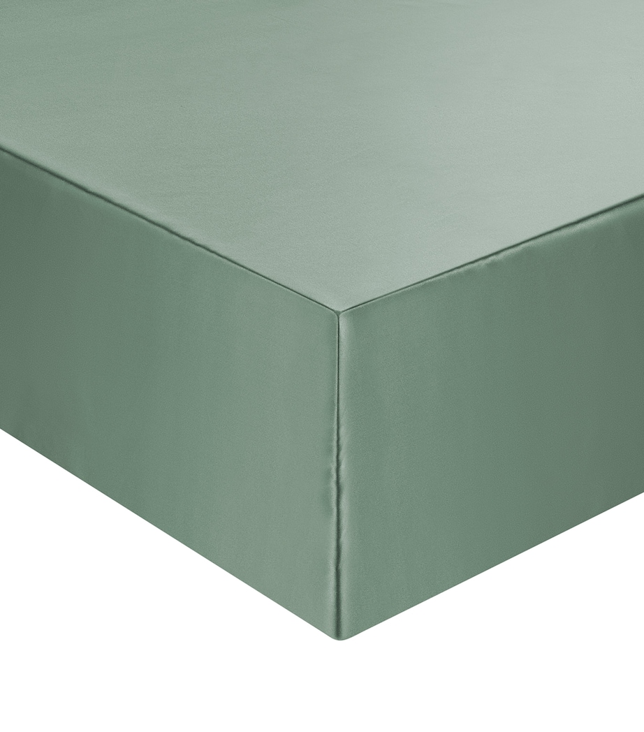 Silk Ashdown Super King Fitted Sheet (180cm x 200cm) GREEN Image 1