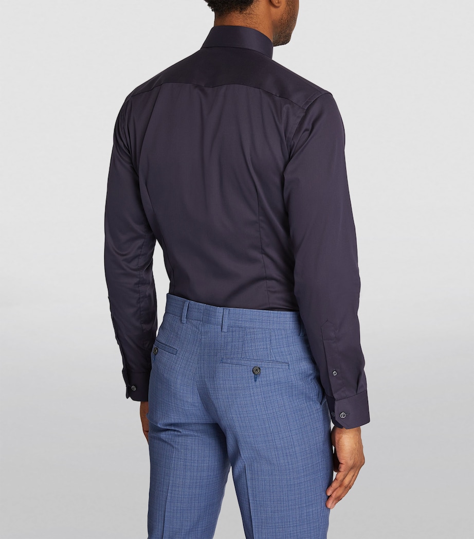 Cotton Slim-Fit Shirt 28 NAVY Image 4