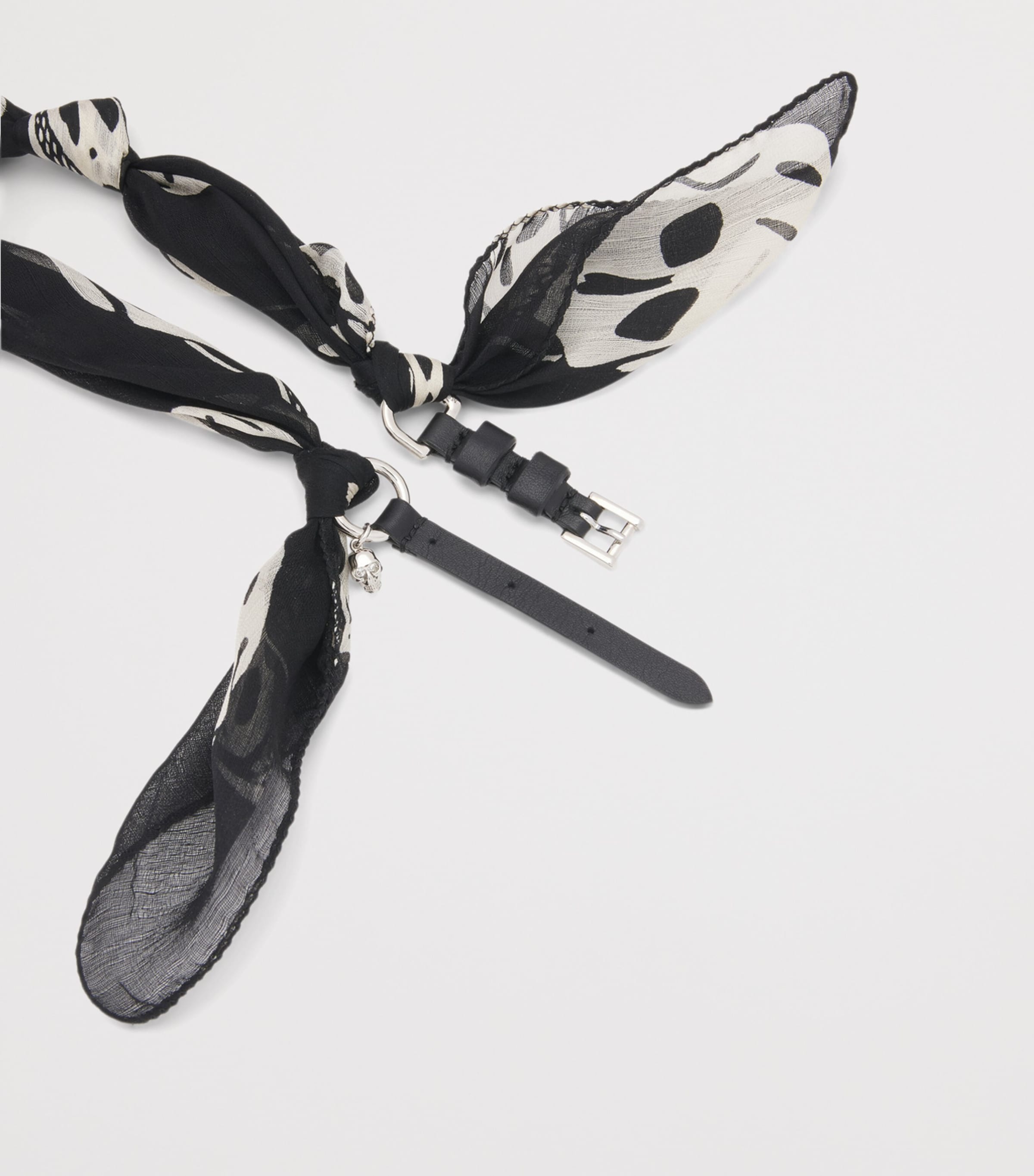 McQueen Silk Skull Scarf Bracelet Image 3