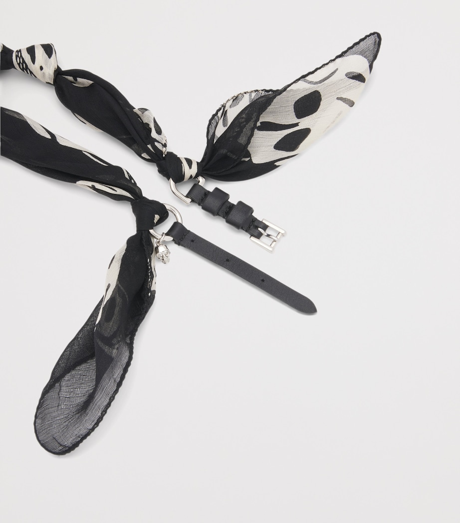 McQueen Silk Skull Scarf Bracelet Image 3