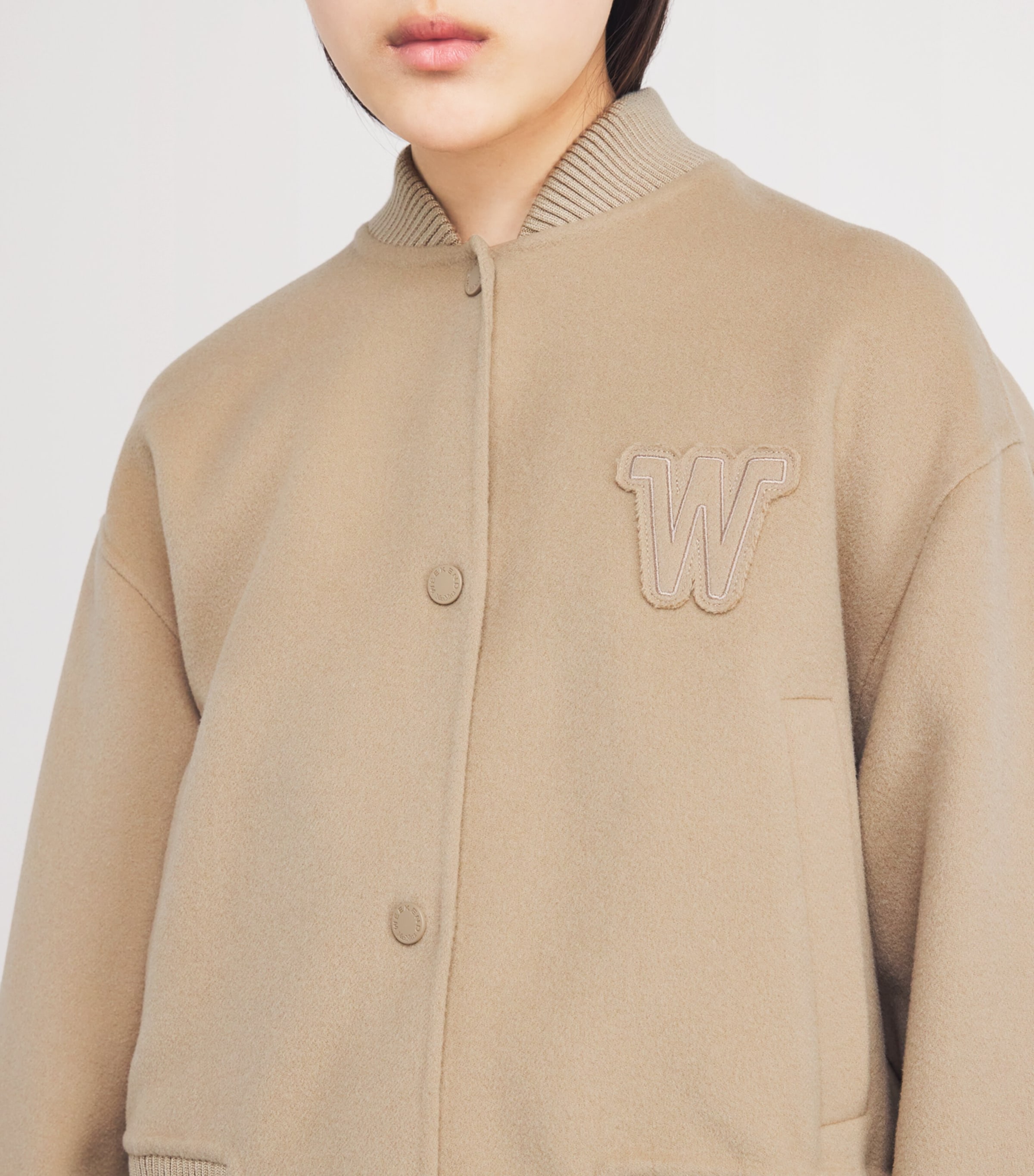 Wool-Blend Bomber Jacket CAMEL Image 6