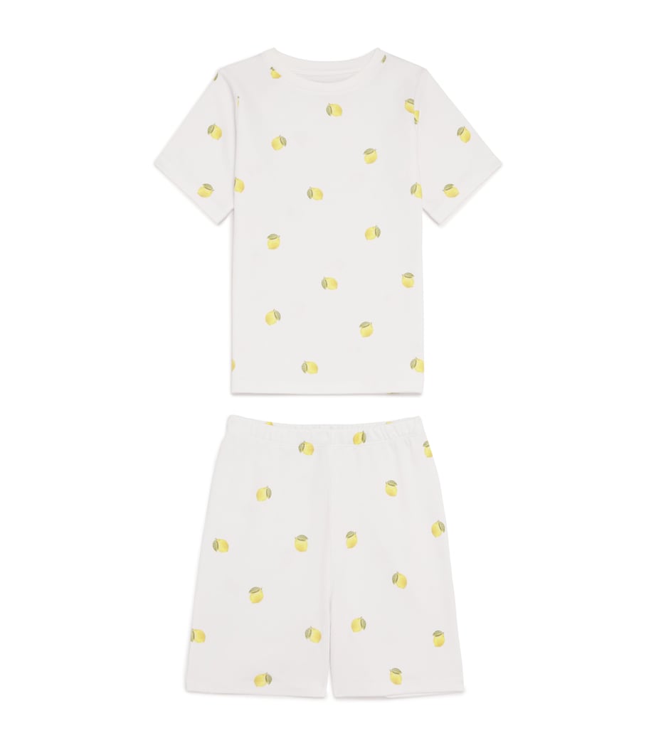 Rosa & Blue Cotton Lemon Print Pyjama Set (8-9 Years) Lemon Image 1