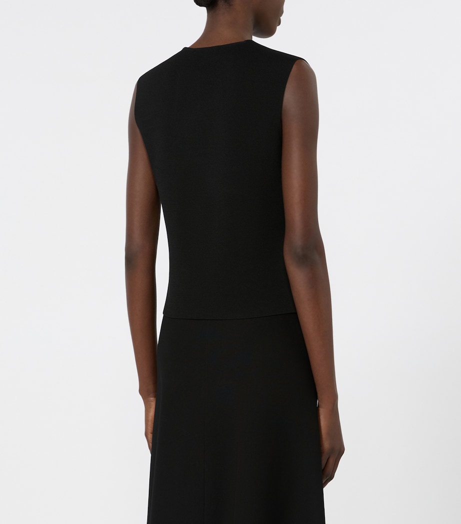 Max Mara Womens Knitted Waistcoat Black Image 4