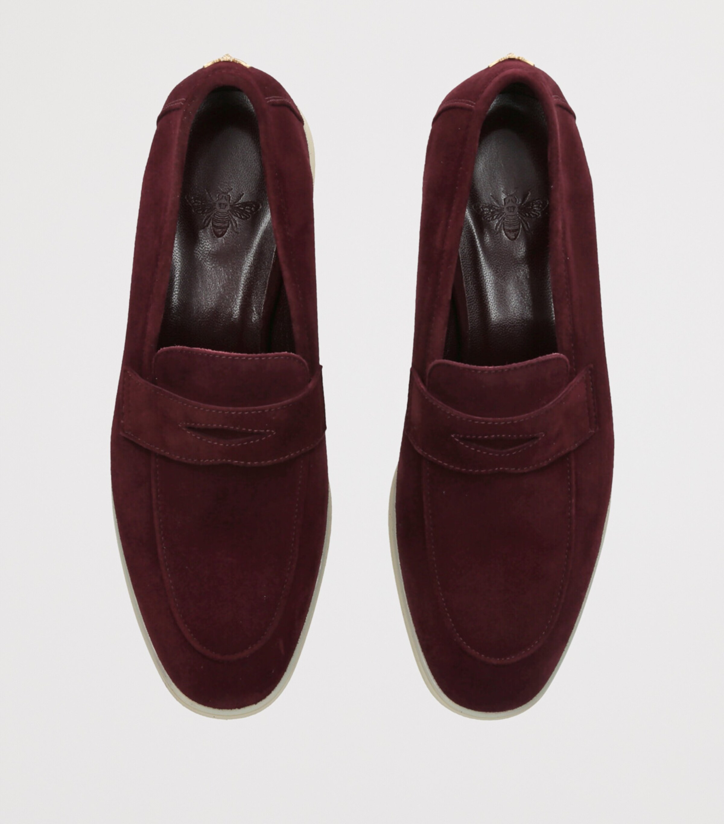 Bougeotte Suede Loisir Gommé Loafers Red Image 4
