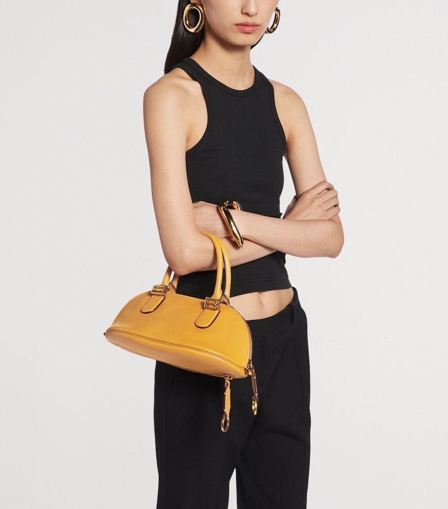 Balenciaga Mini Calfskin Bolero Bowling Top-Handle Bag Image 6