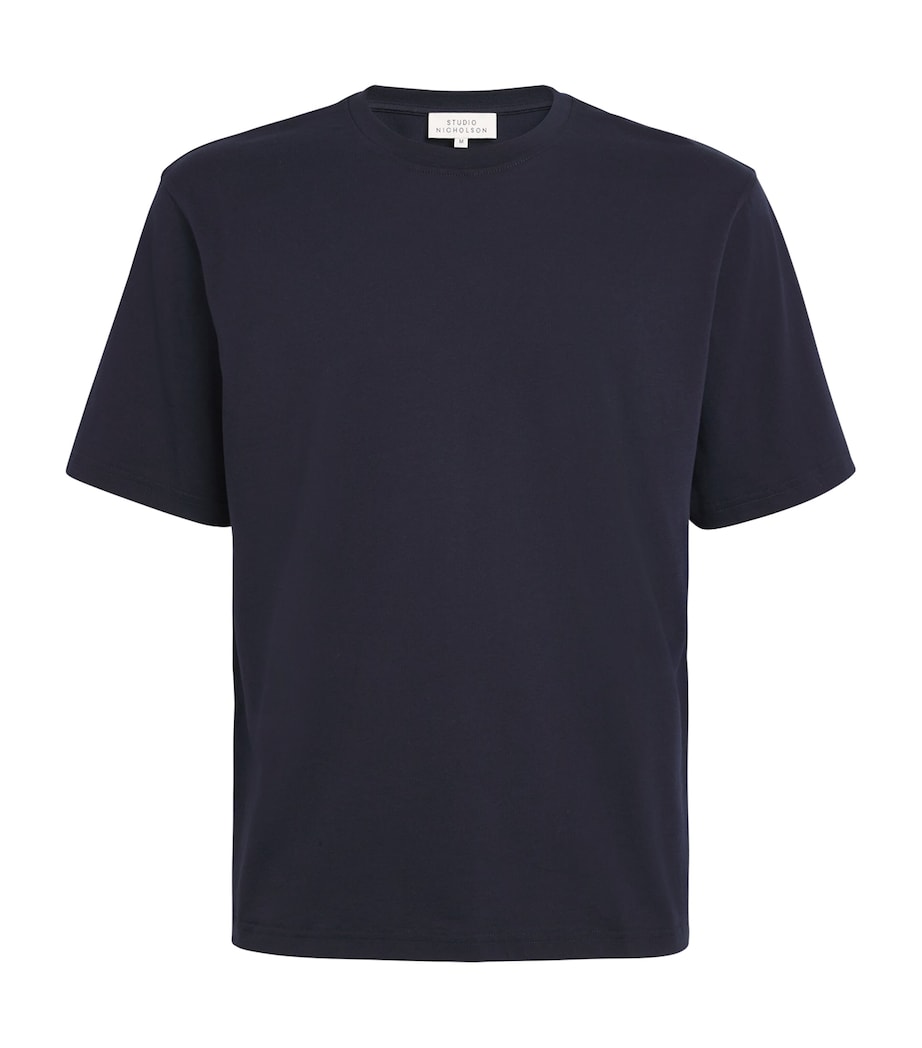 Cotton Bric T-Shirt NAVY Image 1