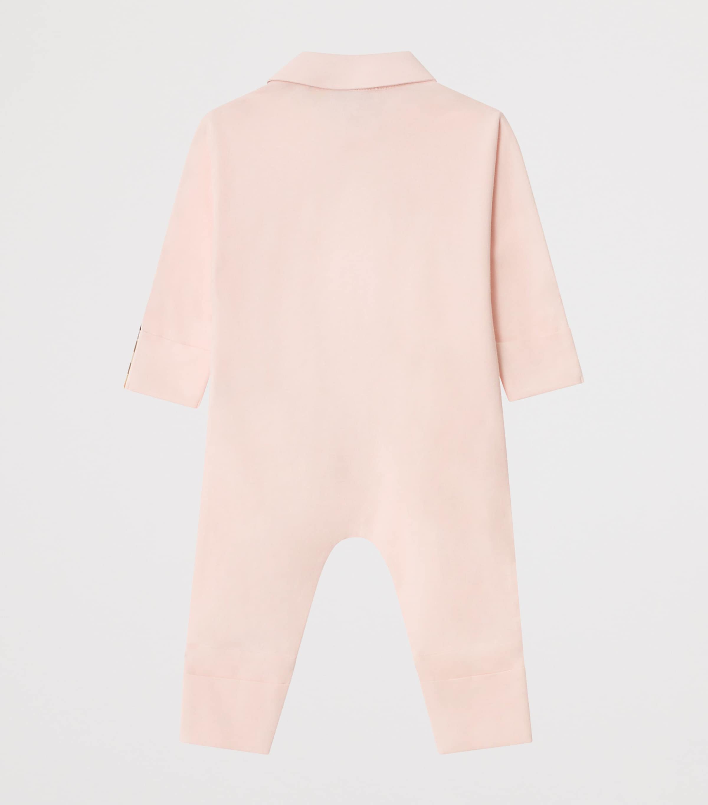 Cotton-Blend All-In-One, Bib and Hat Set (1-18 Months) ICE PINK Image 2