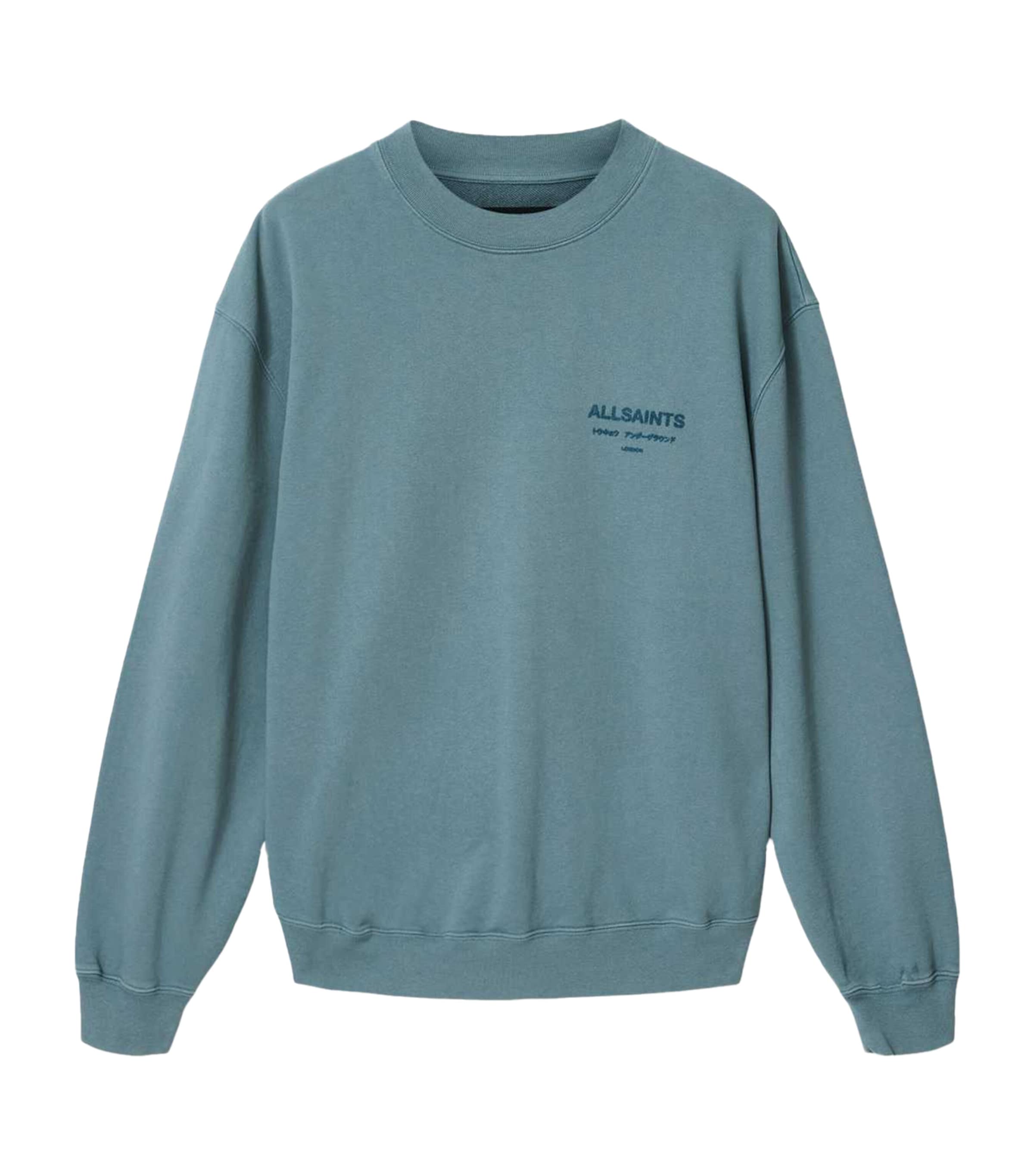 AllSaints Mens Xander Sweatshirt Lunar Blue Image 1