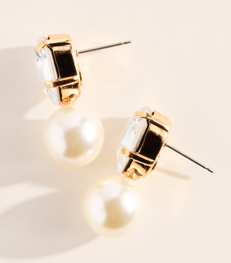 Jennifer Behr Gold-Plated Crystal Drop Earrings Crystal Antique Gold Image 4